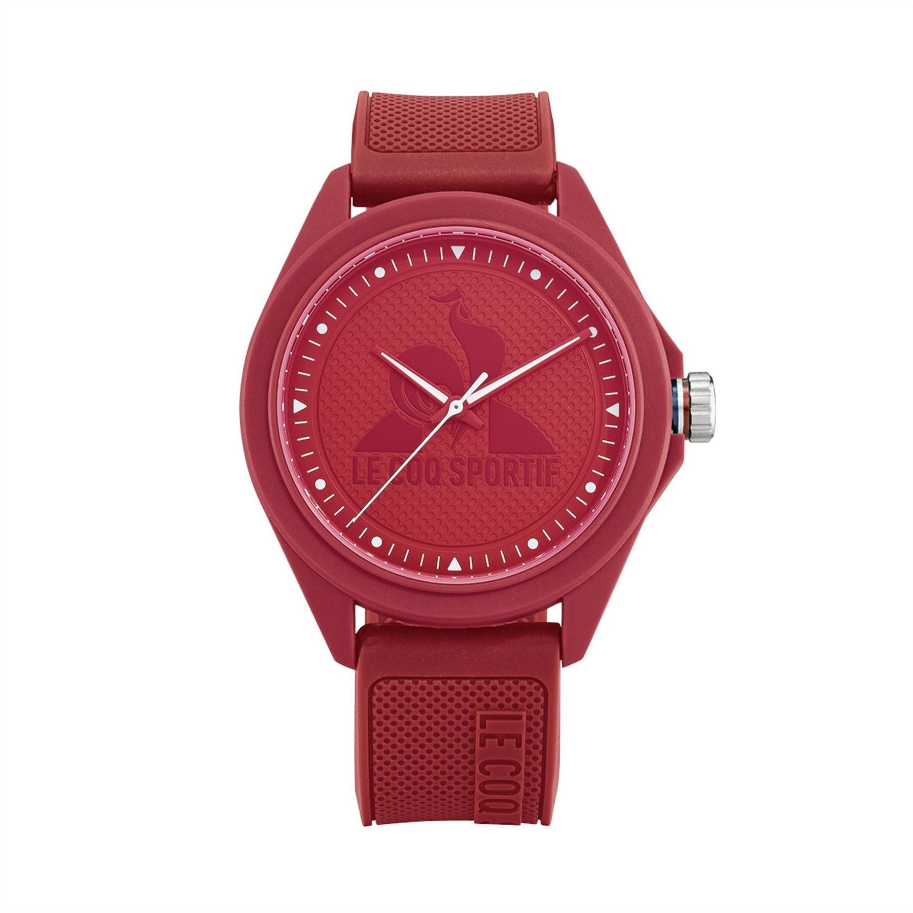 Le Coq Sportif Monochrome Red Plastic Strap Digital Watch