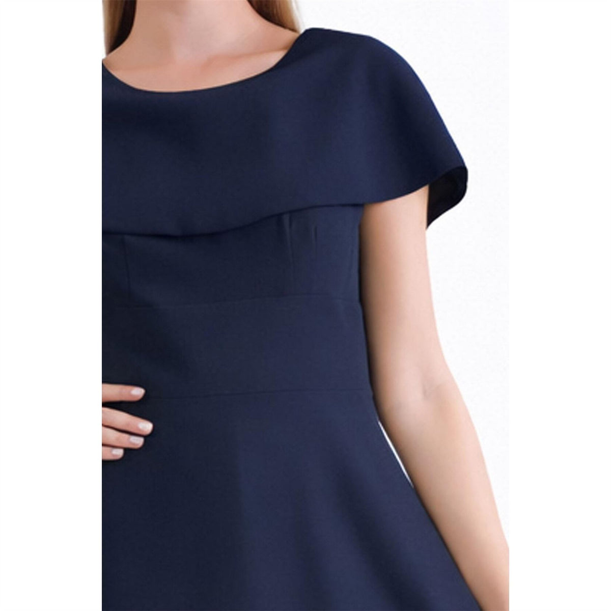 Ella Boo Navy or lime Cape Detail Midi Dress