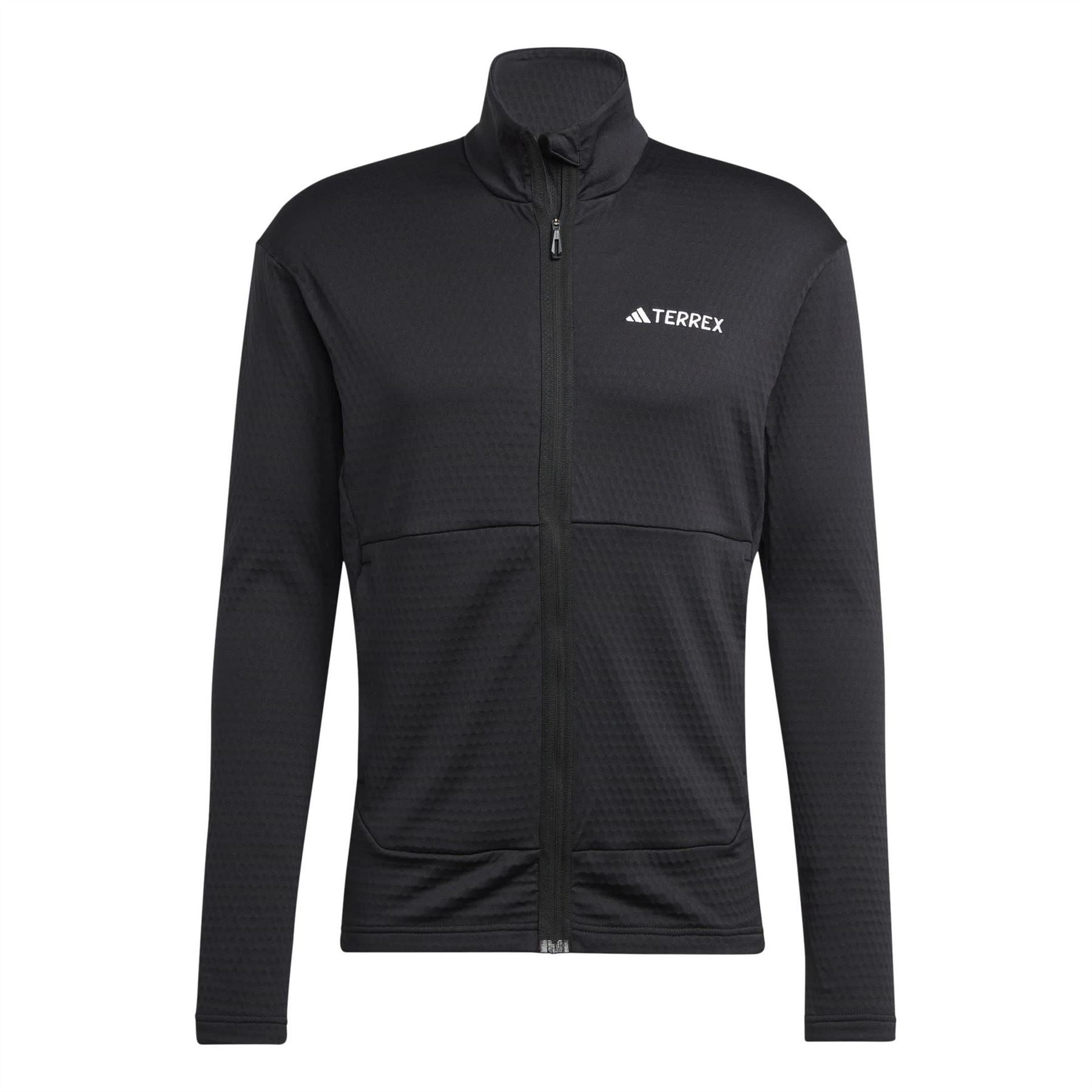 adidas Terrex Fleece Long Sleeve Slim Fit Performance Running Jacket
