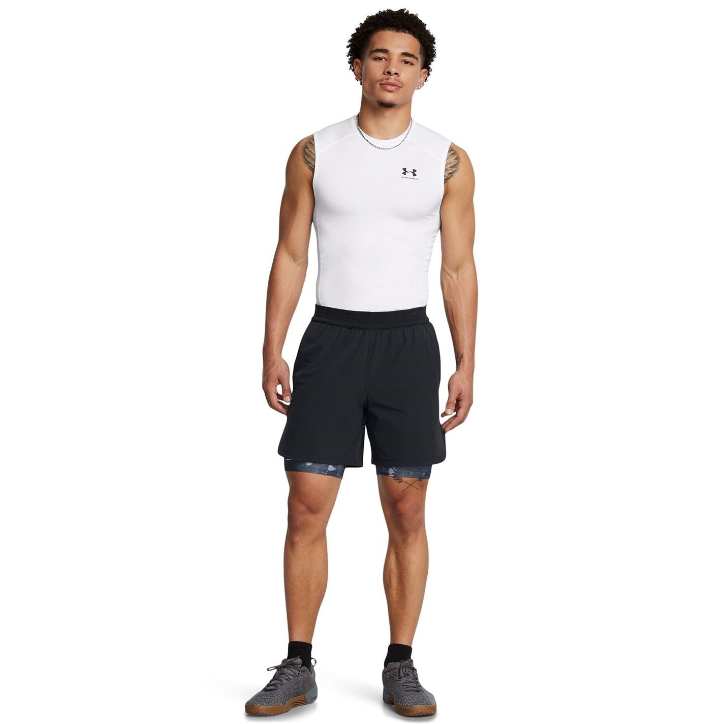 Under Armour Mens Armour Ua Hg Prtd Comp Sts Gym Shorts