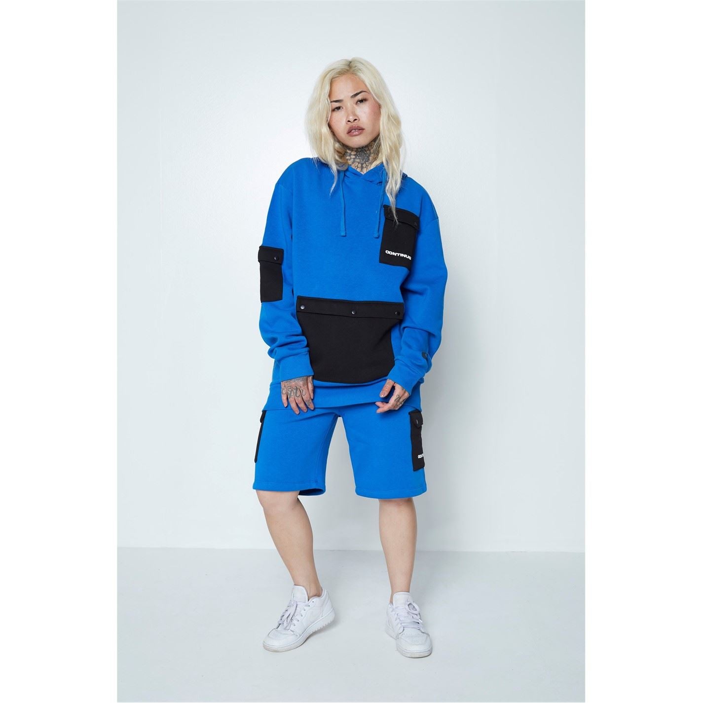 Hype Cargo Solid Patterned Shorts