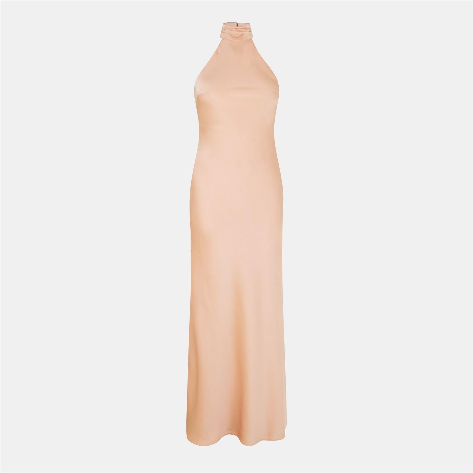 Jarlo Lia Halter Neck Maxi Slip Dress