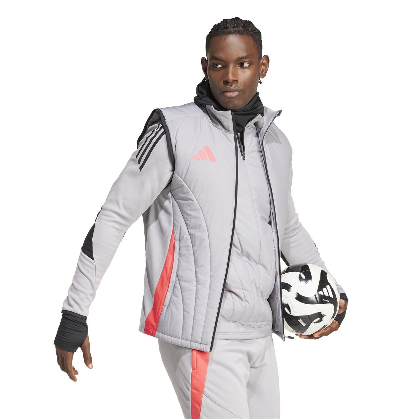 adidas Tiro Regular Fit Raglan Sleeve Zip Neck Athletic Top