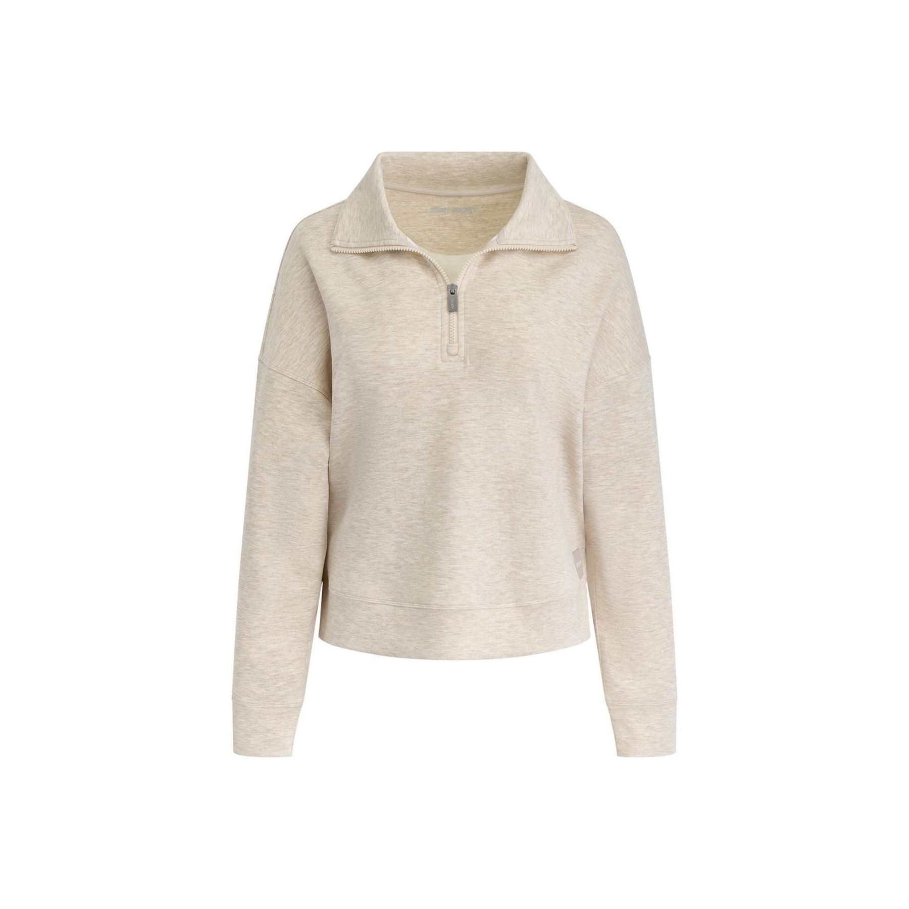 DKNY Sport 1 4 Zip Funnel Neck Fleece Top
