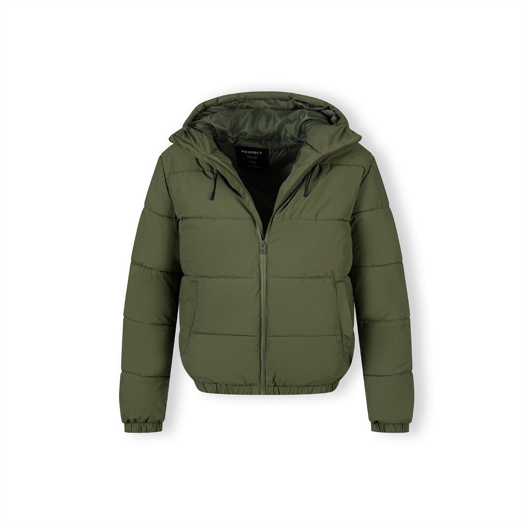 Minoti Men Ripstop Jacket High Collar Adjustable Hood Khaki