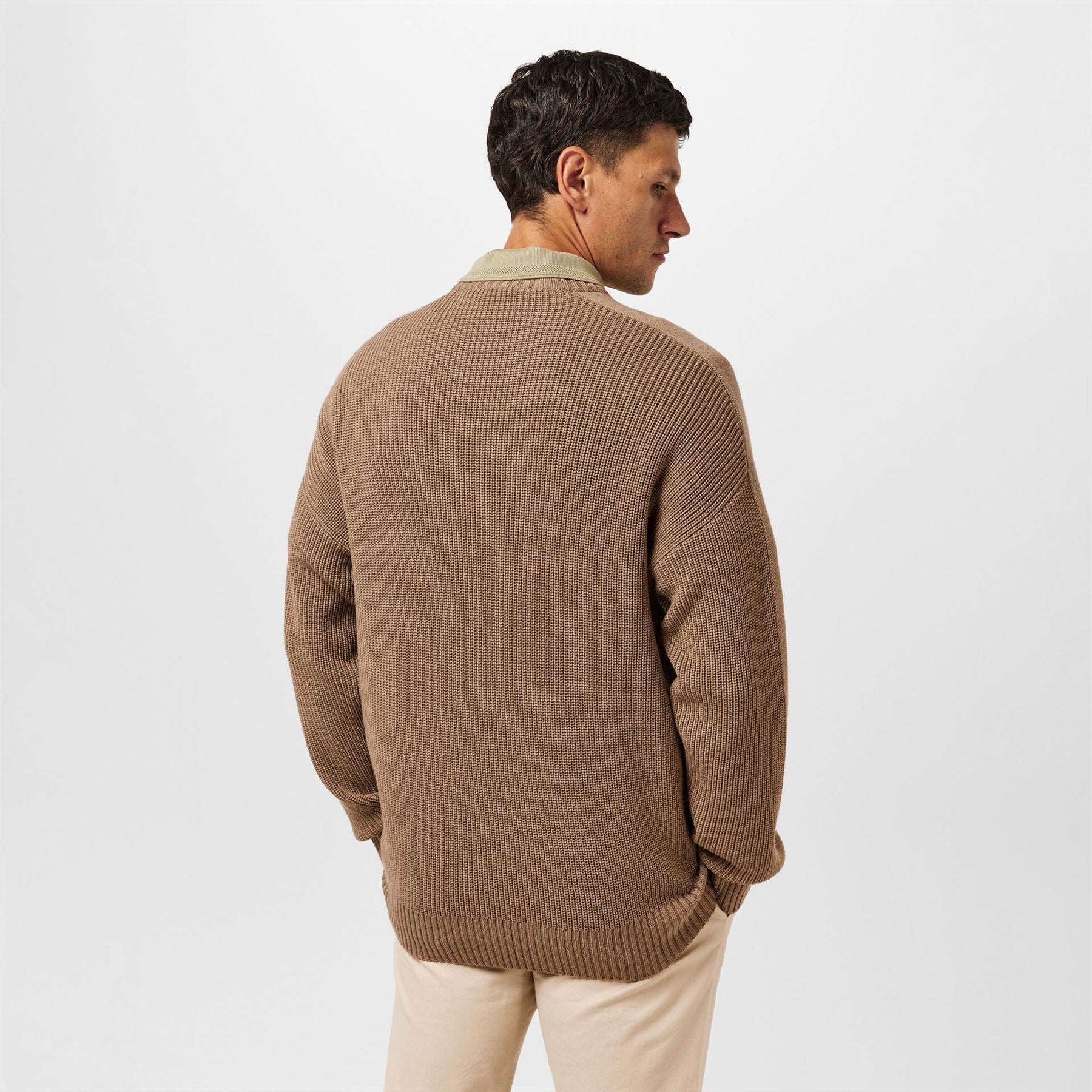 Boss Andern Orange Knitted Crew Neck Jumper