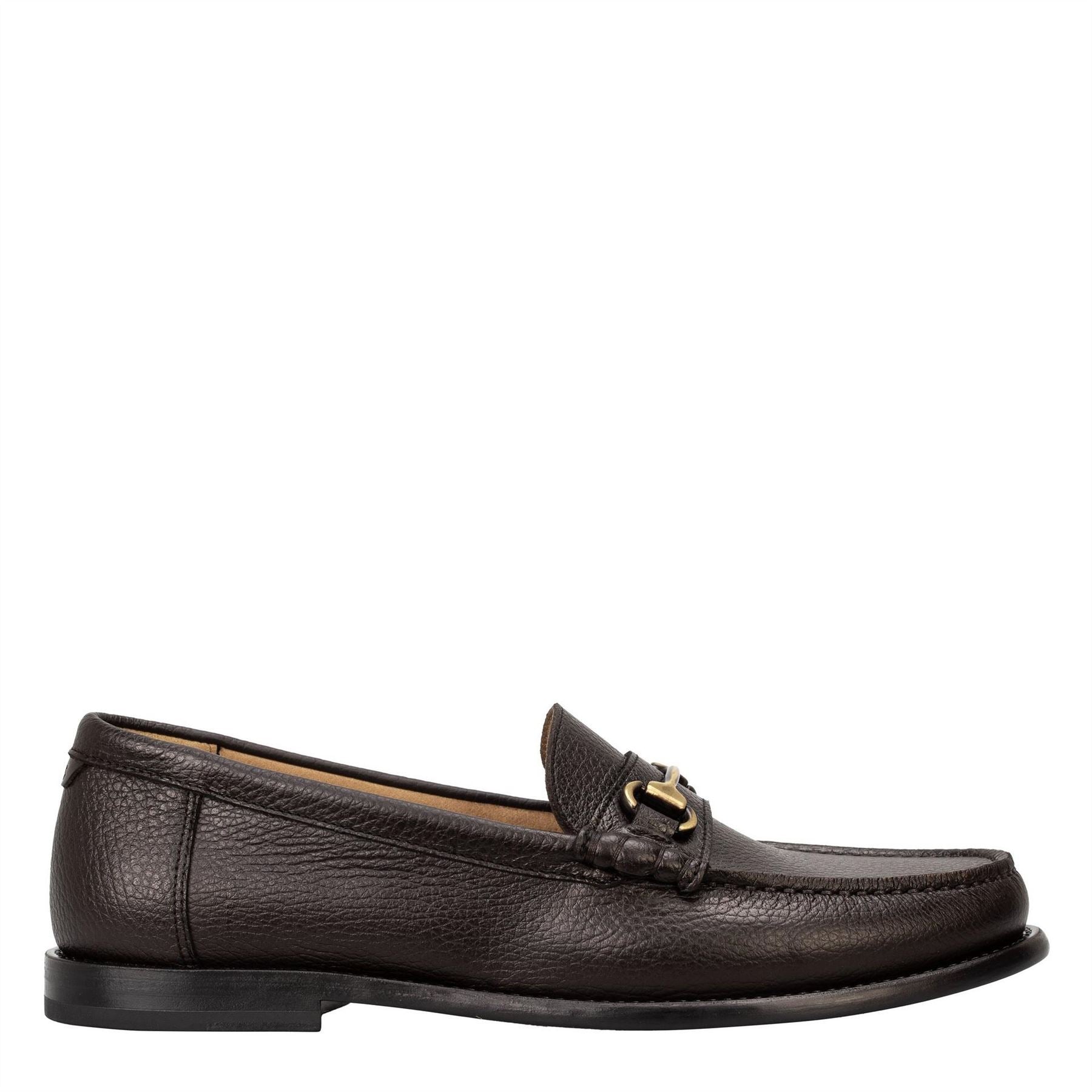 Boss Leather Slip On Loafers With Embossed Logo (tevan)