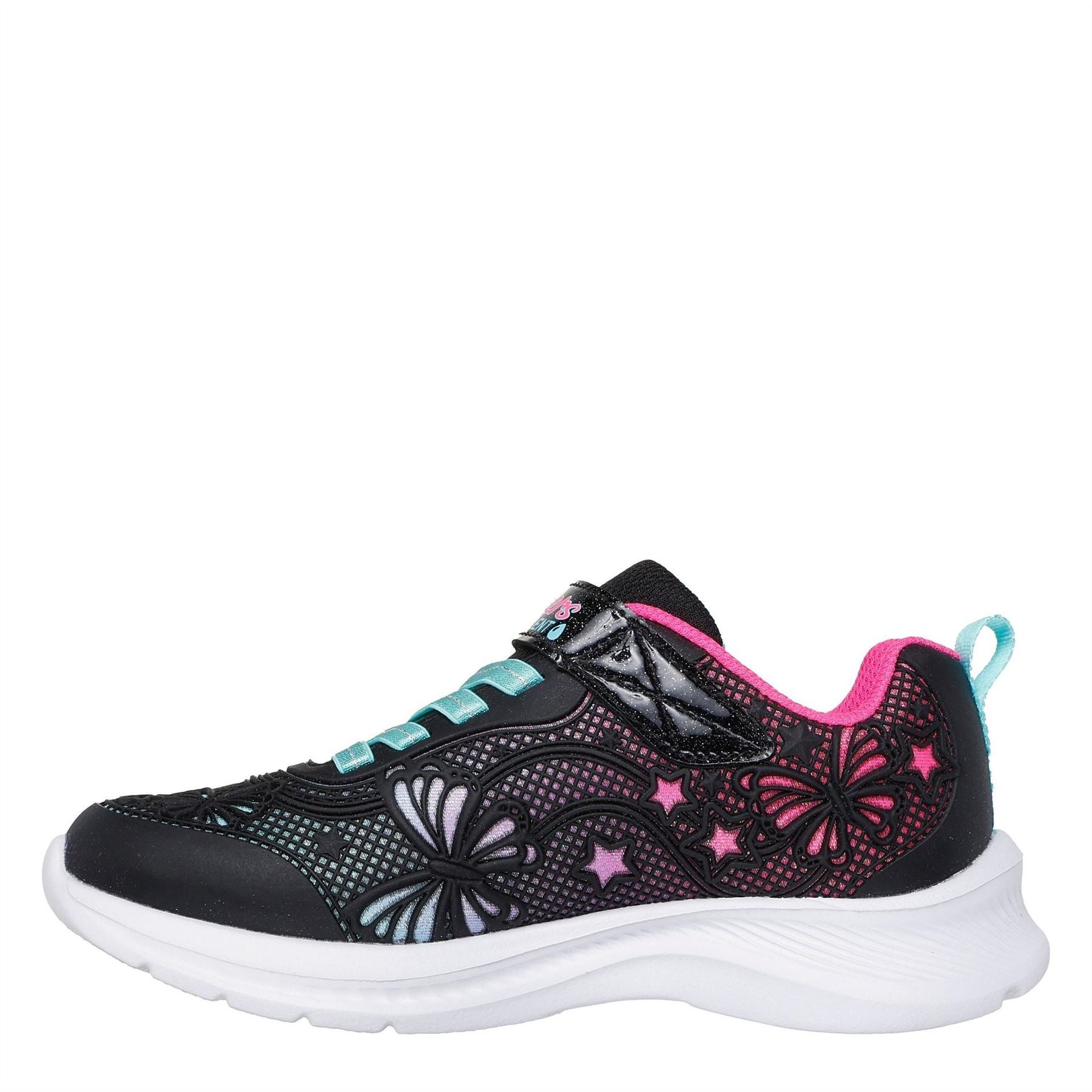 Skechers Flower Theme Kpu Water Repellent Sn Low Top Trainers Girls