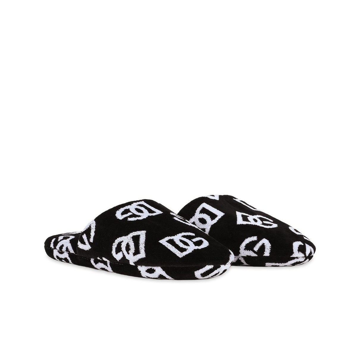 Dolce and Gabbana Casa And Gabbana Jacquard Cotton Terry Slippers