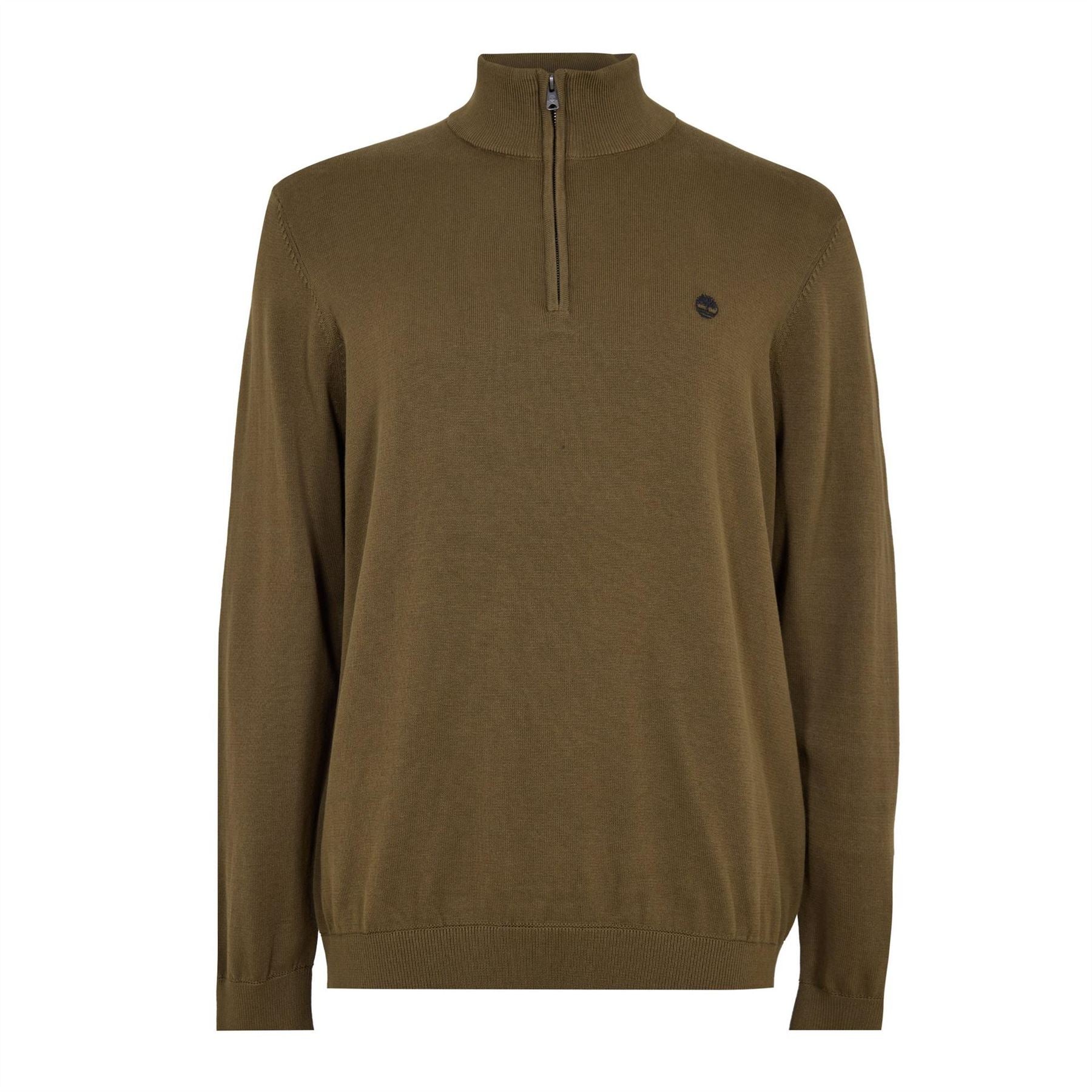 Timberland Williams Timberland Logo Zip Neck Long Sleeve Sweater
