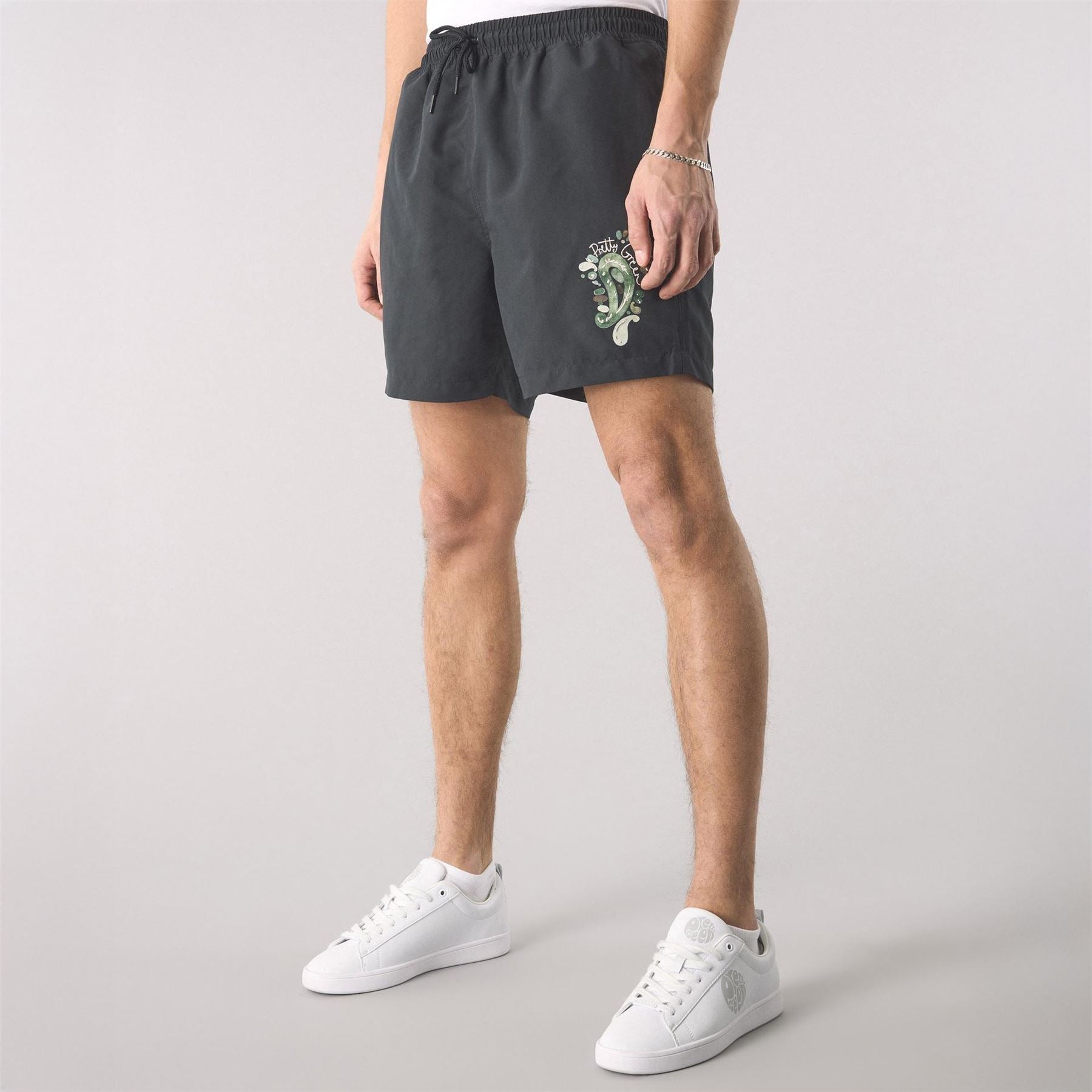 Pretty Green Regular Fit Graphic Print Swim Shorts