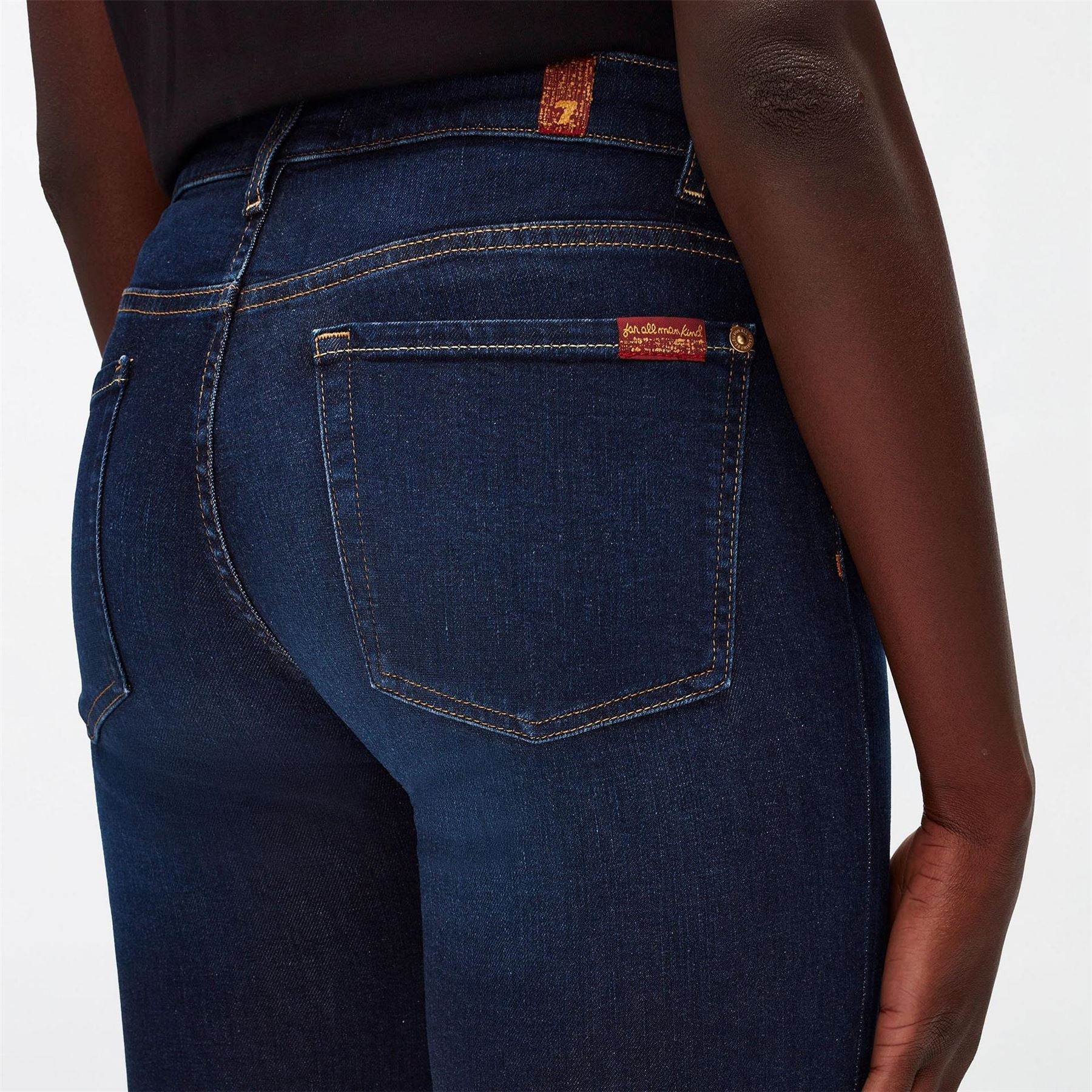 7 For All Mankind High Waisted Cropped Skinny Jeans