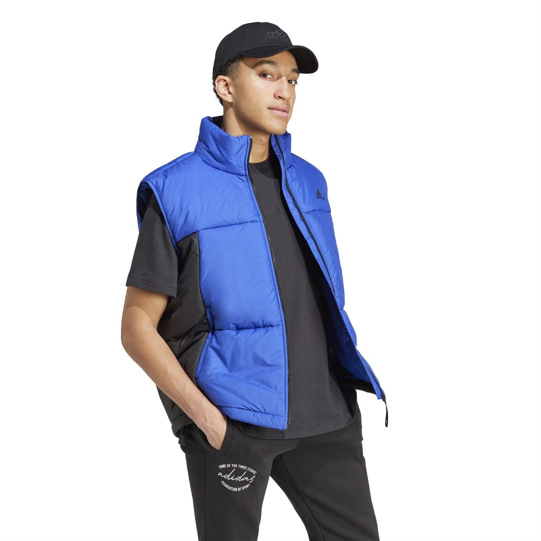 adidas 3 Stripes Funnel Neck Full Zip Gilet