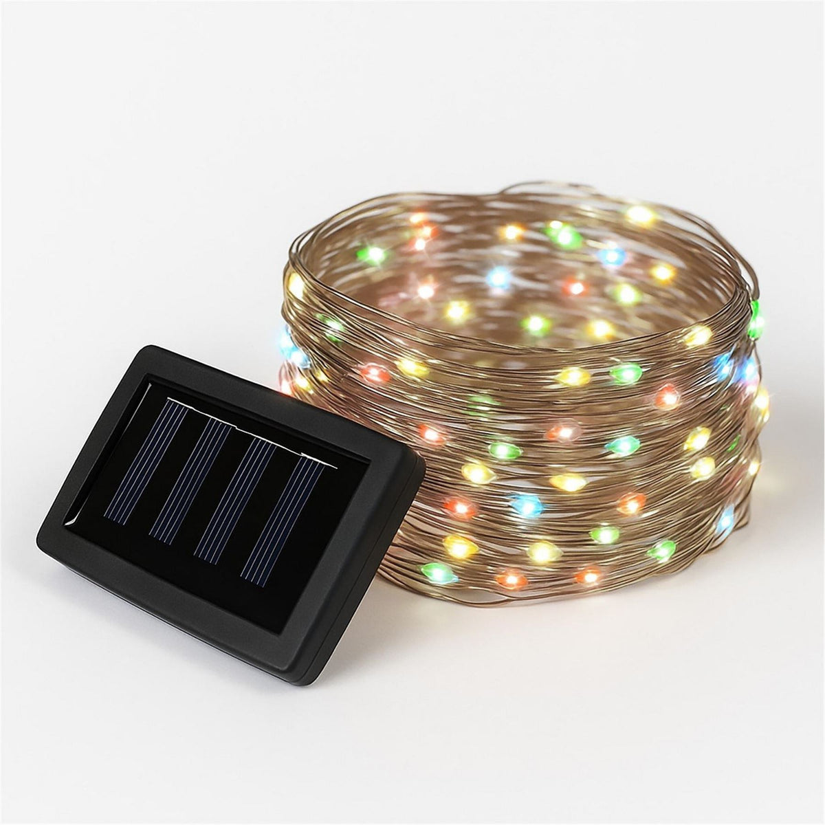 Streetwize Led String Lights   20m Solar Multi Coloured