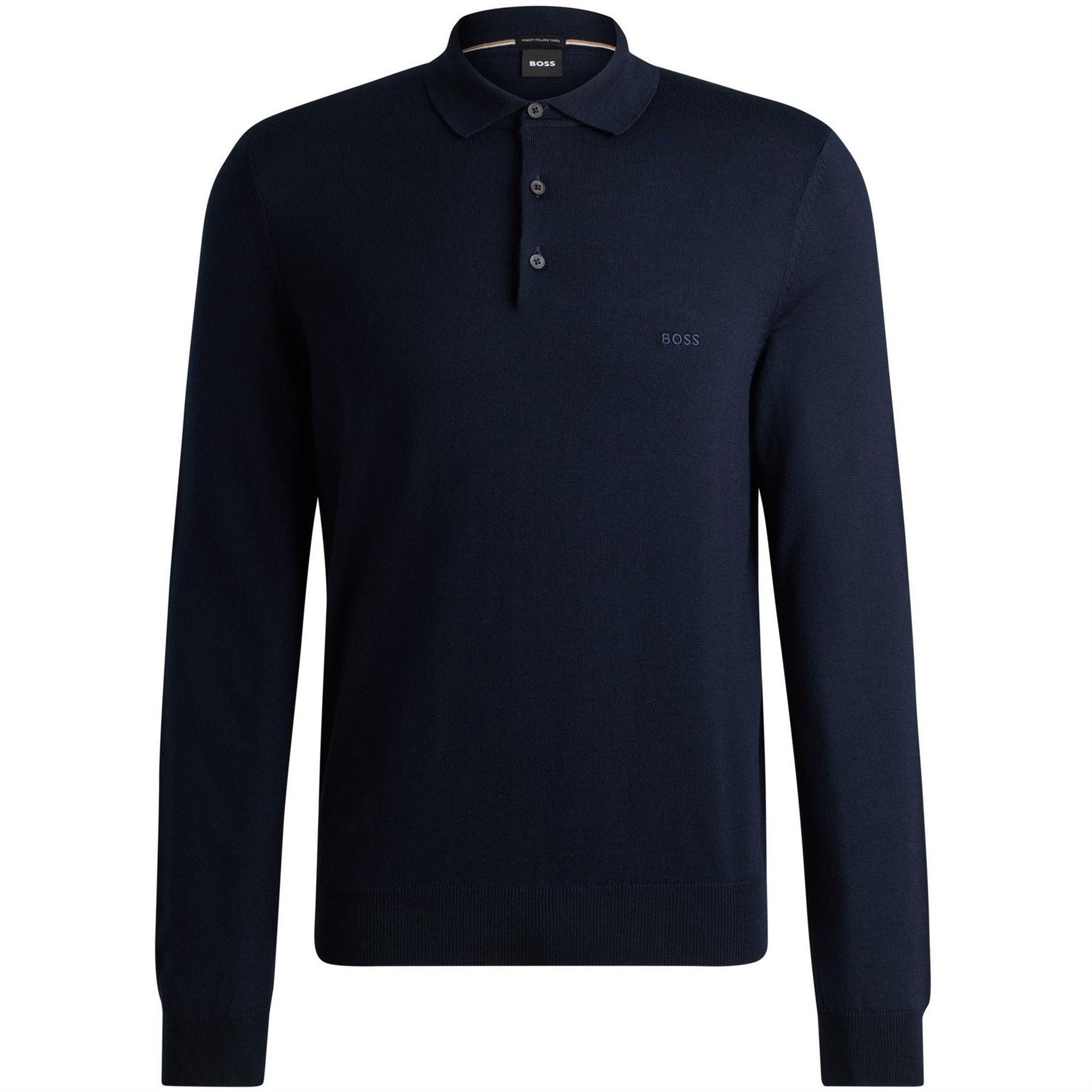 Boss Bono Black Knitted Crew Neck Jumpers