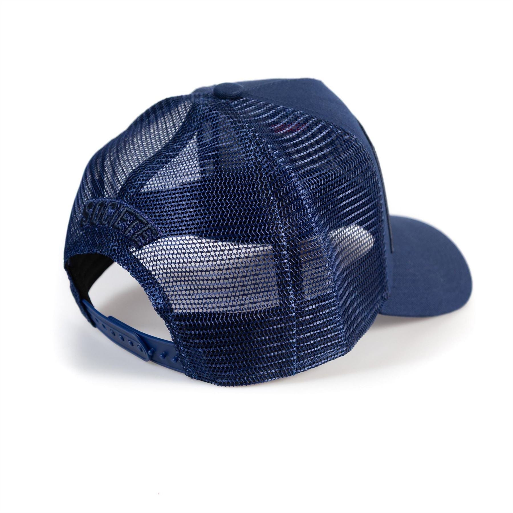 Societe Noir Vitesse Logo Lettering Mesh Trucker Cap