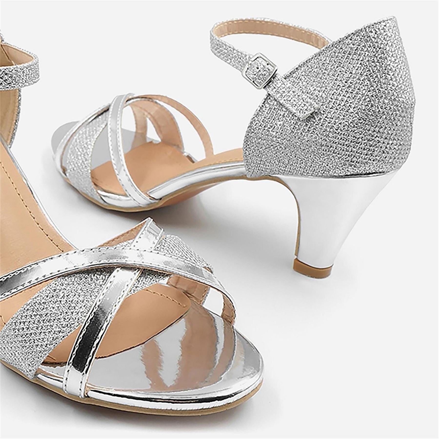 Wheres That From Artemis Metallic Open Toe Stiletto Heel Sandals