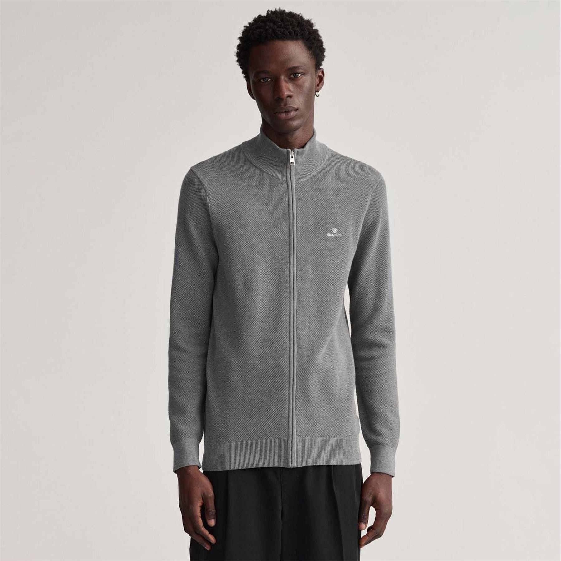 Gant Cotton Piqué Zip Cardigan
