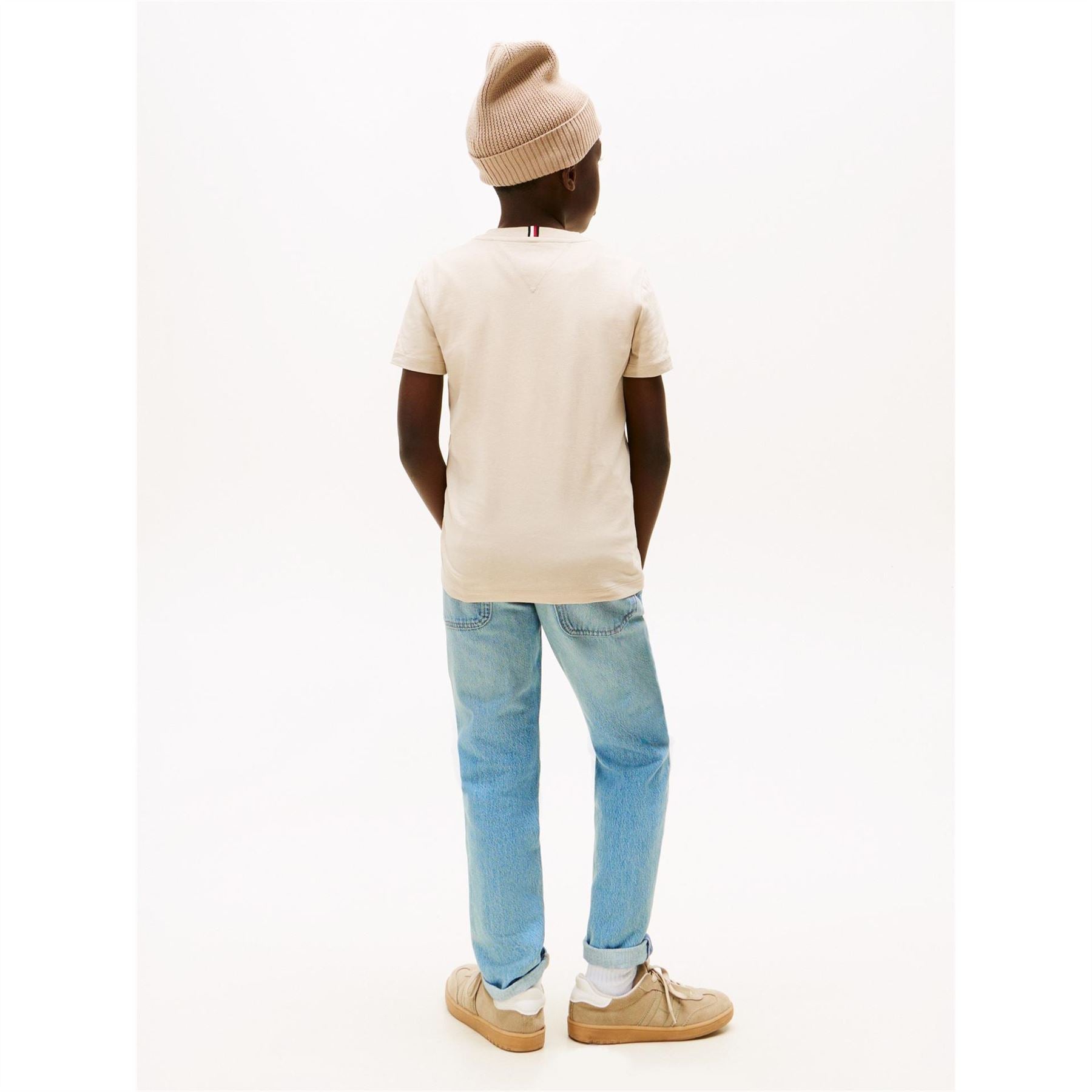Tommy Hilfiger Lettering Crew Neck Short Sleeve Jersey T-Shirt