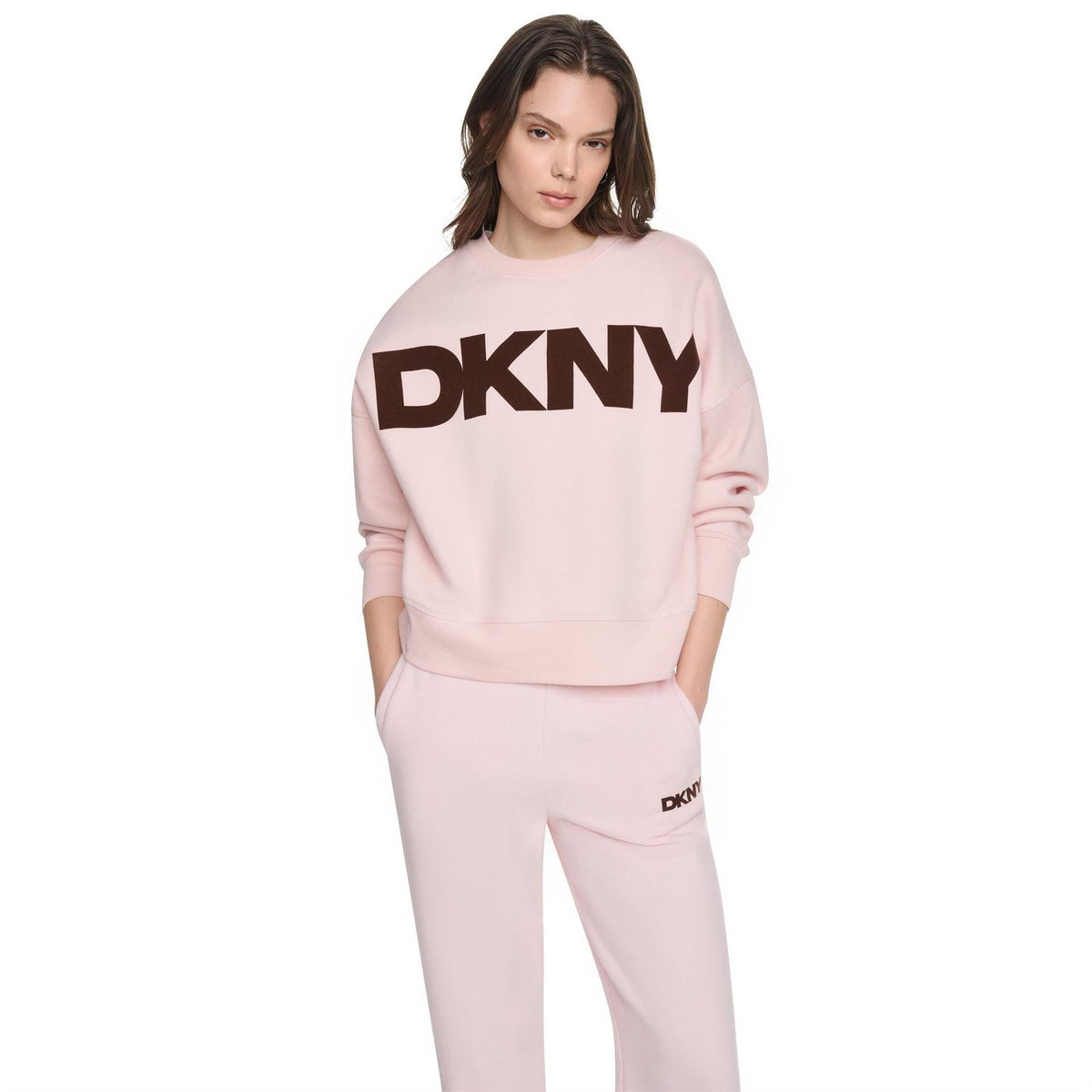 DKNY Jumbo Logo Sport Crew Neck Oversized Fit Sweatshirt