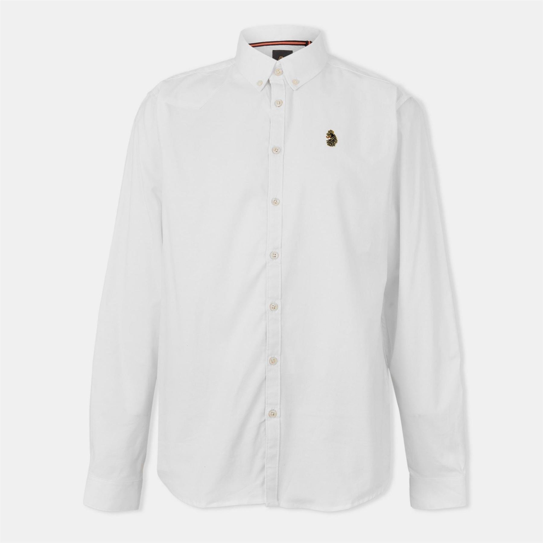 Luke Regular Fit Long Sleeve Button Down Collar Shirt