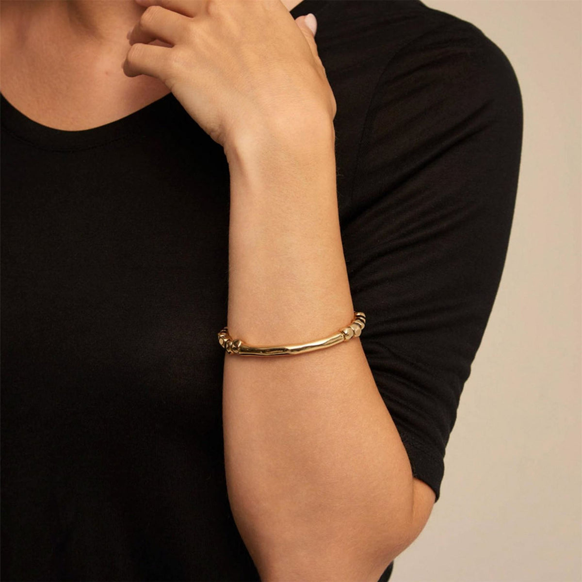 UNOde50 18k Gold Plated Stretch Bracelet