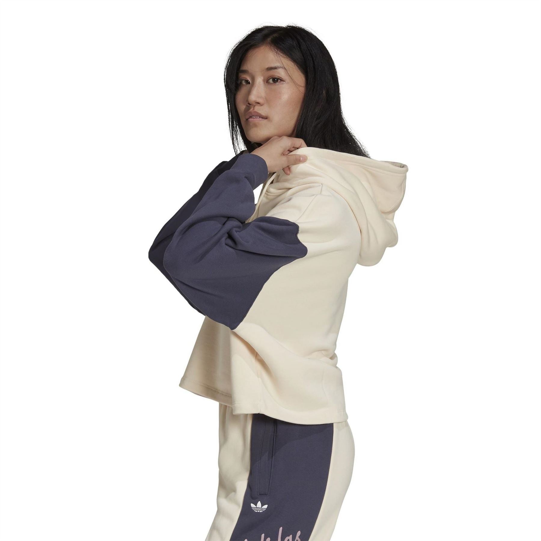 adidas Originals Cropped Hooded Relaxed Fit Sweatshirt