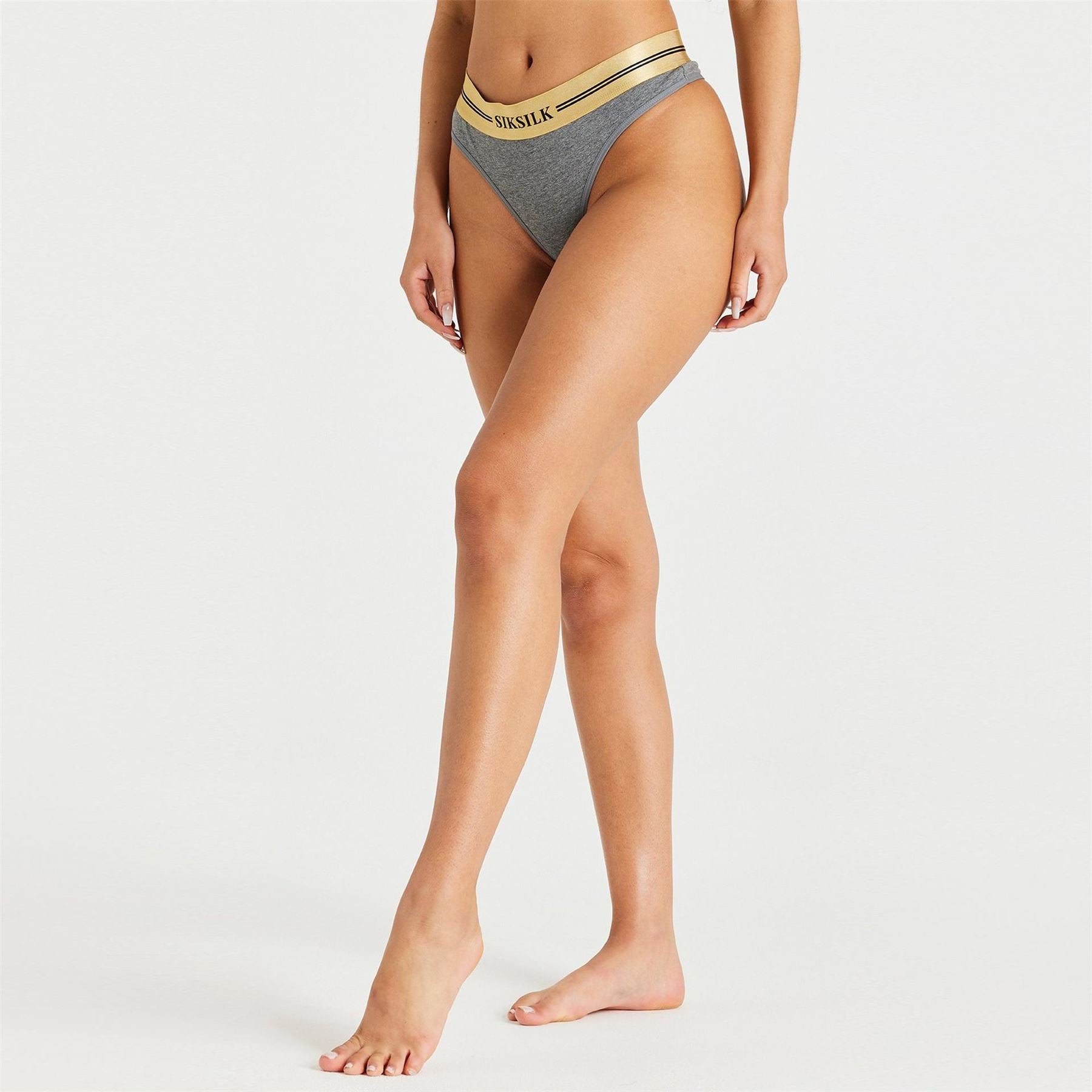 SikSilk Logo Embellish Thong