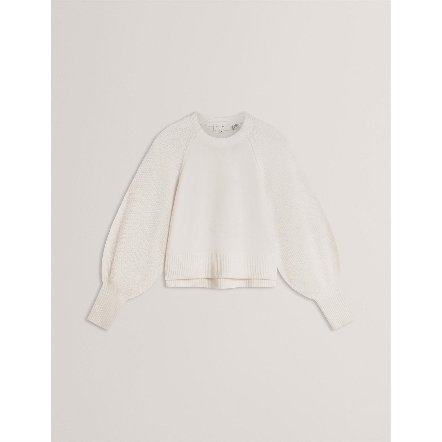 Ted Baker Crew Neck Three-Quarter Balloon Sleeve Sweater