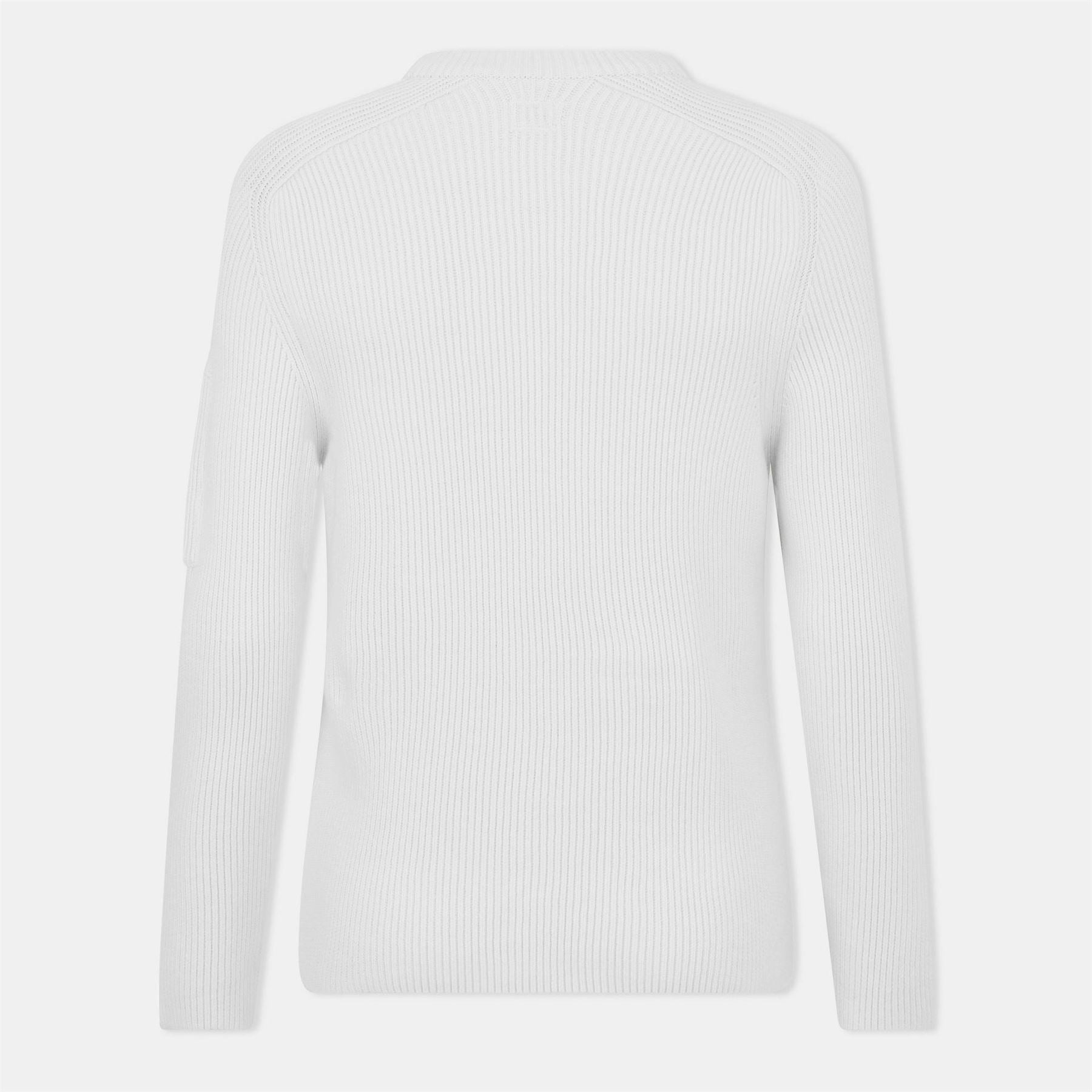 CP Company Rubber Badge Crew Neck Raglan Sleeve Sweater