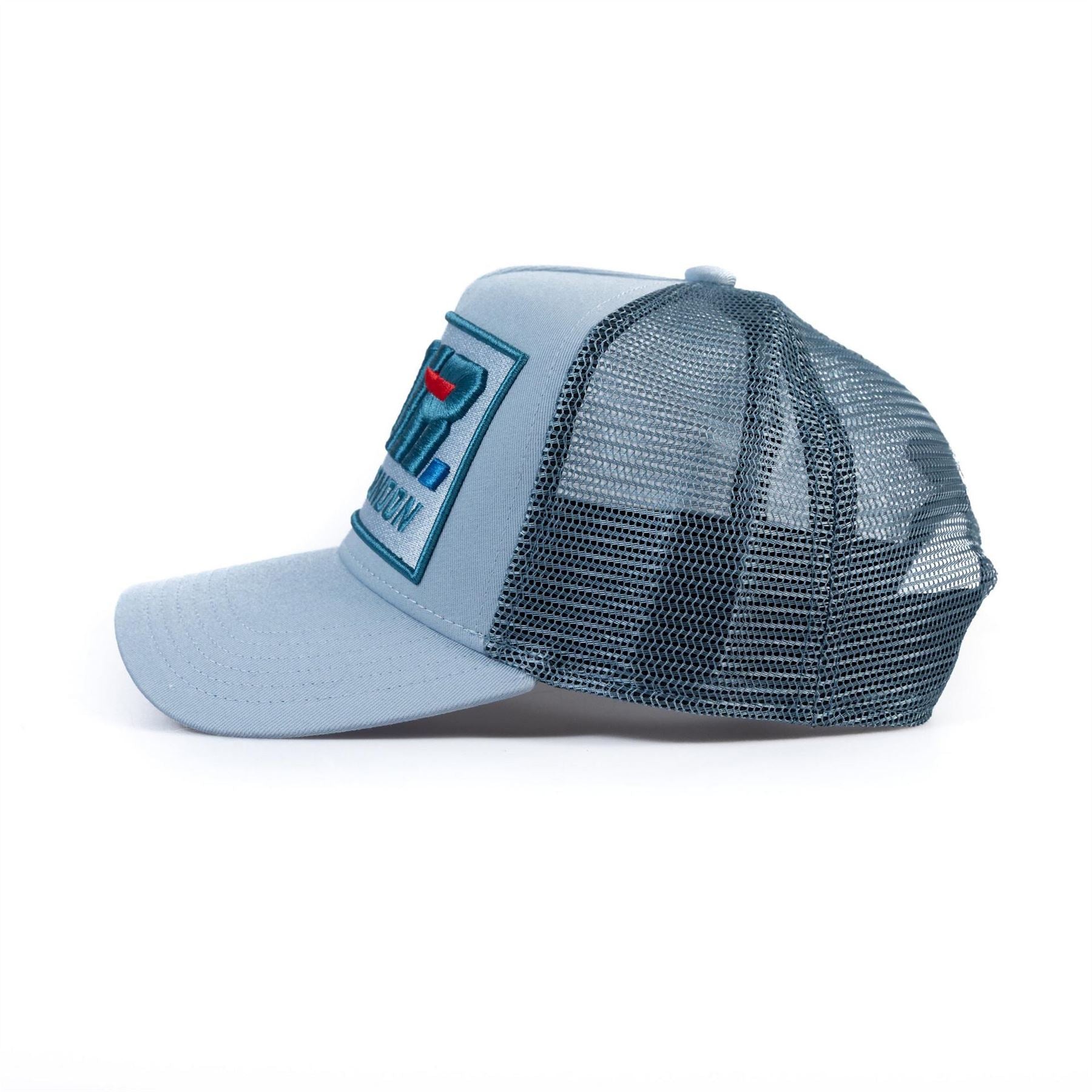 Societe Noir Vitesse Logo Lettering Mesh Trucker Cap