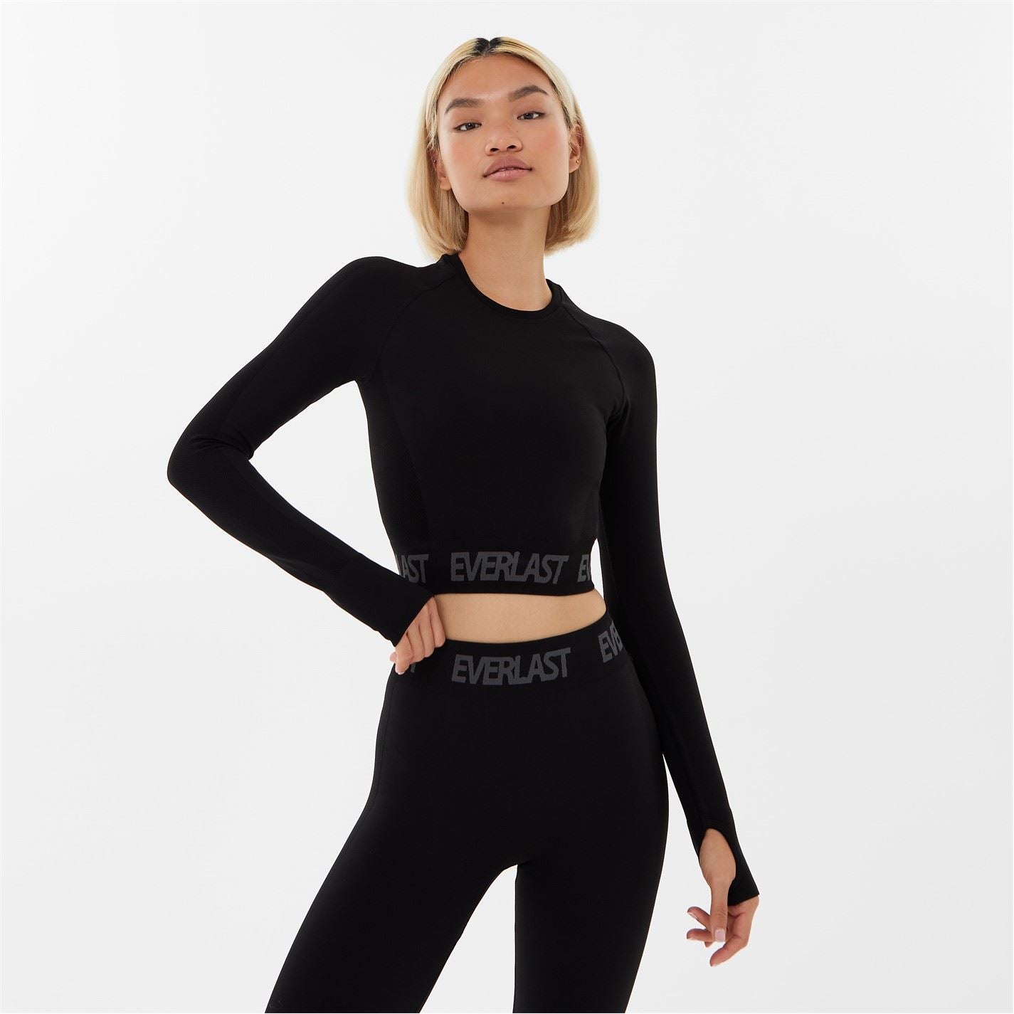 Everlast Womens Seamless Long Sleeve Crop Top