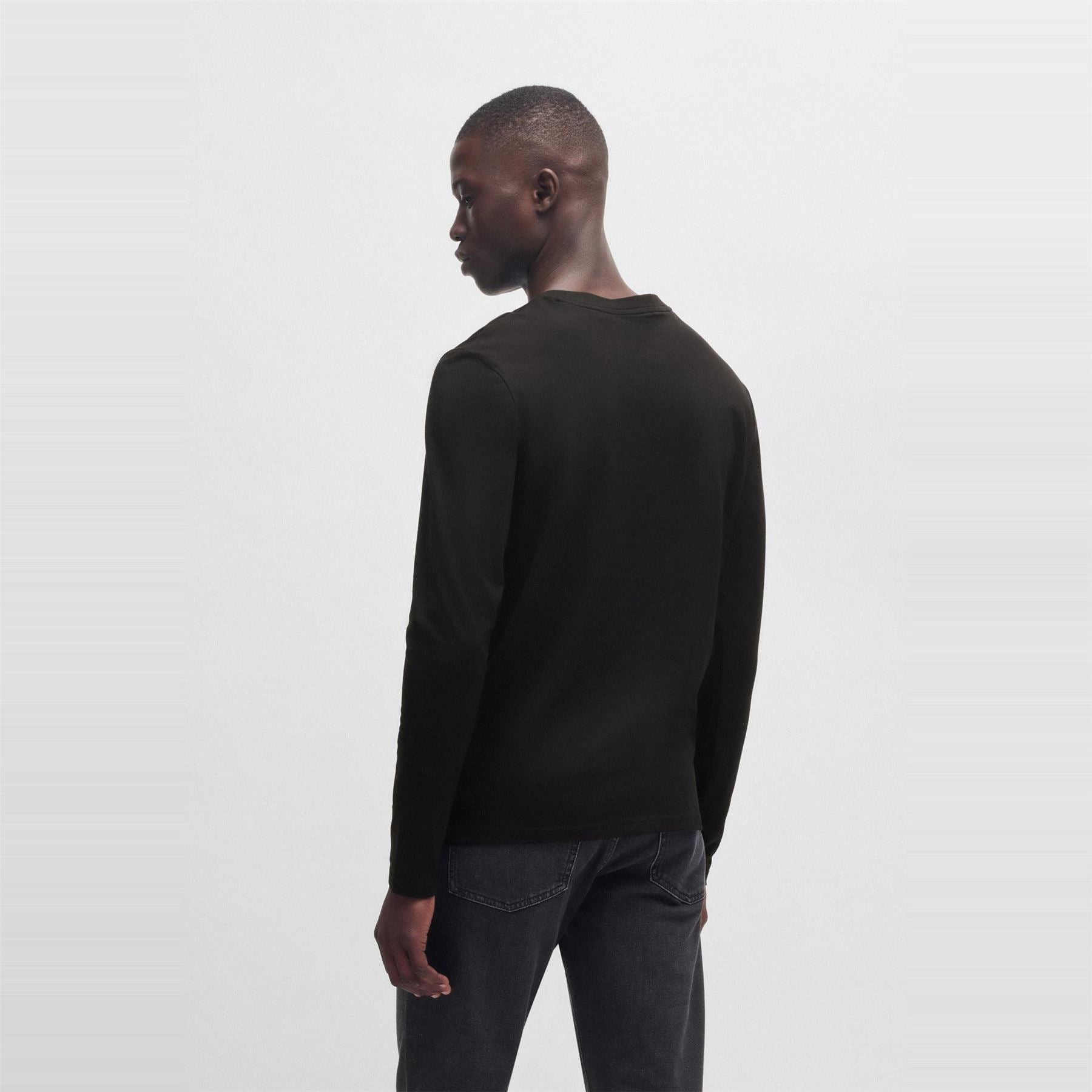 Boss Tchark  Orange Cotton Long Sleeve T-Shirt