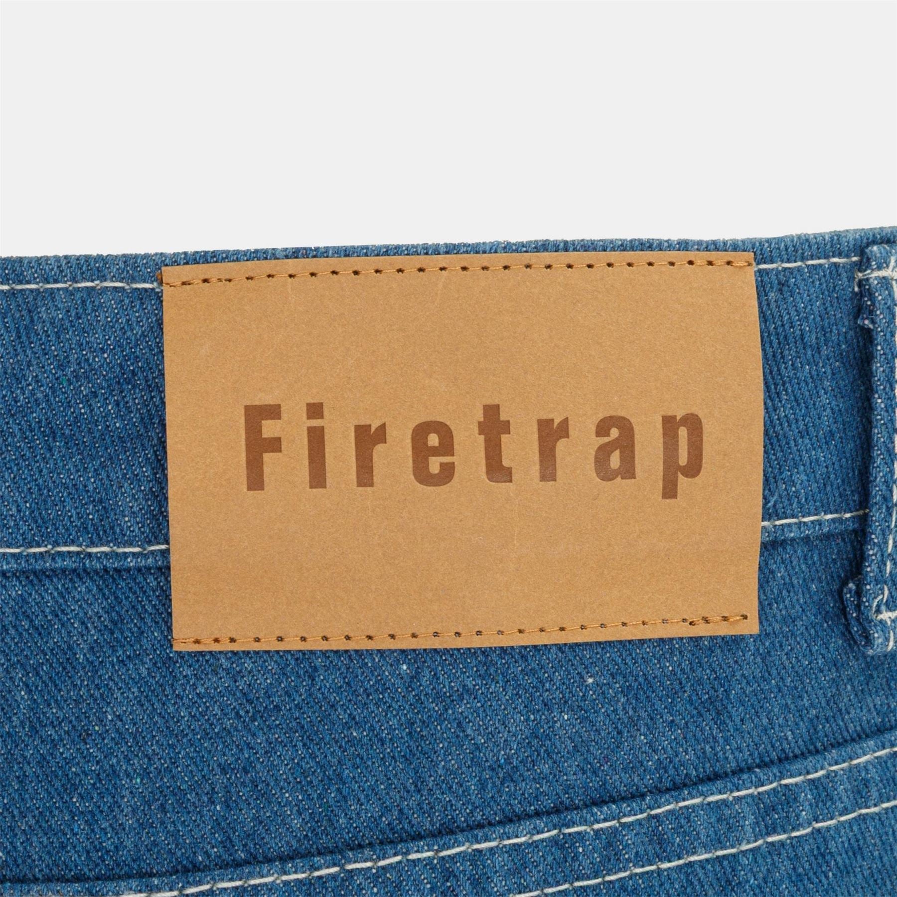Firetrap Cotton Mid Rise Straight Leg Jeans
