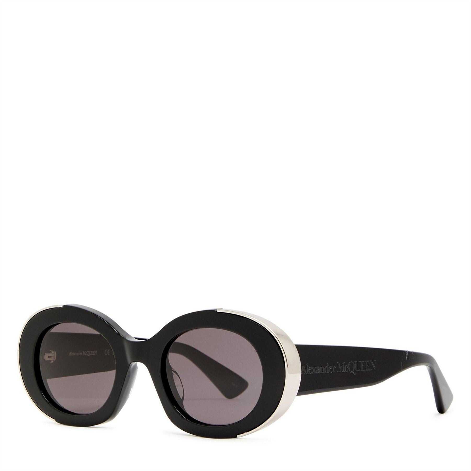 Alexander McQueen W Oval Silver Rim sg