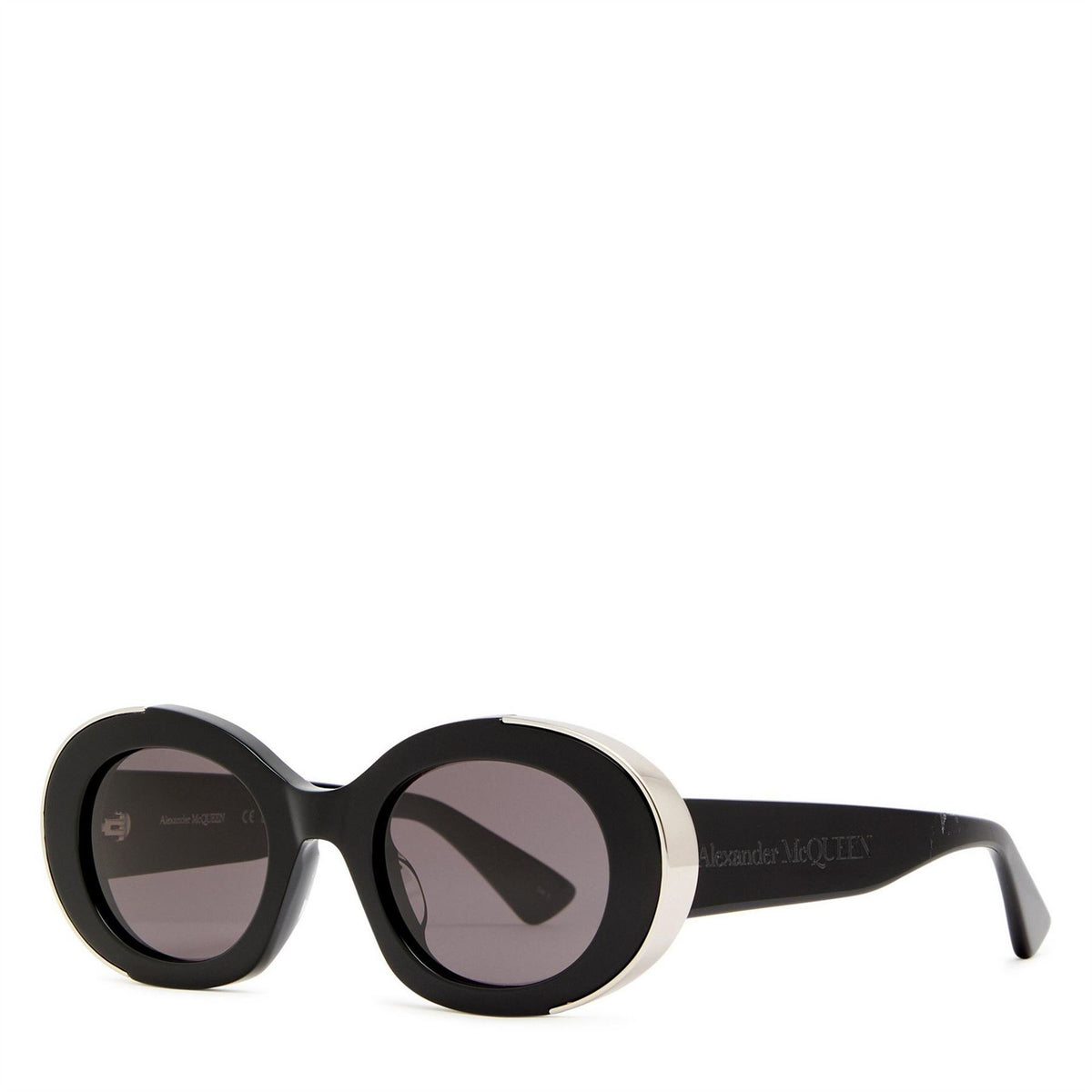 Alexander McQueen W Oval Silver Rim sg
