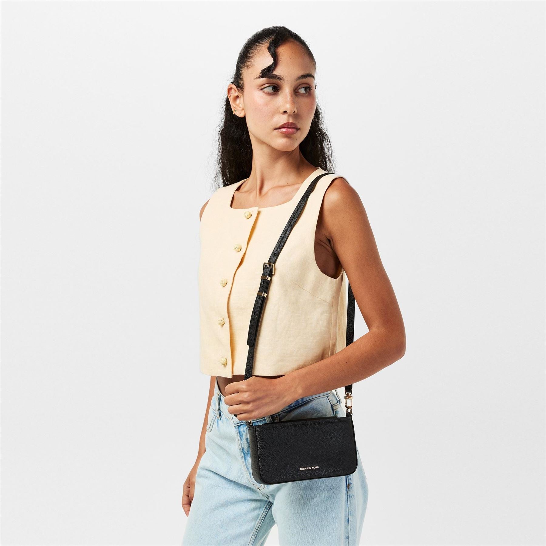 MICHAEL Michael Kors Bryant Small Leather Convertible Cross Body Bag