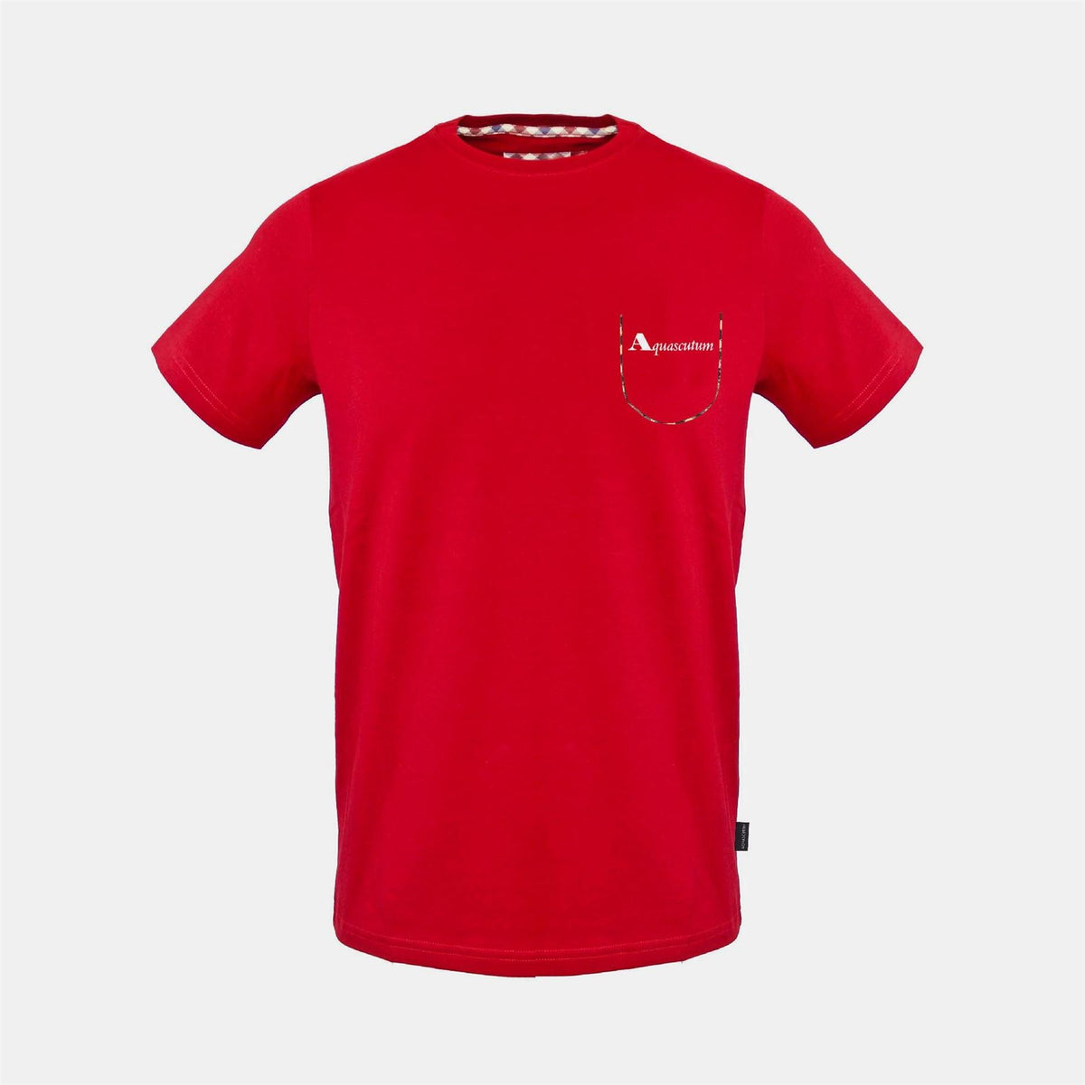 Aquascutum Crew Neck Short Sleeve T-Shirt with Chest Pocket