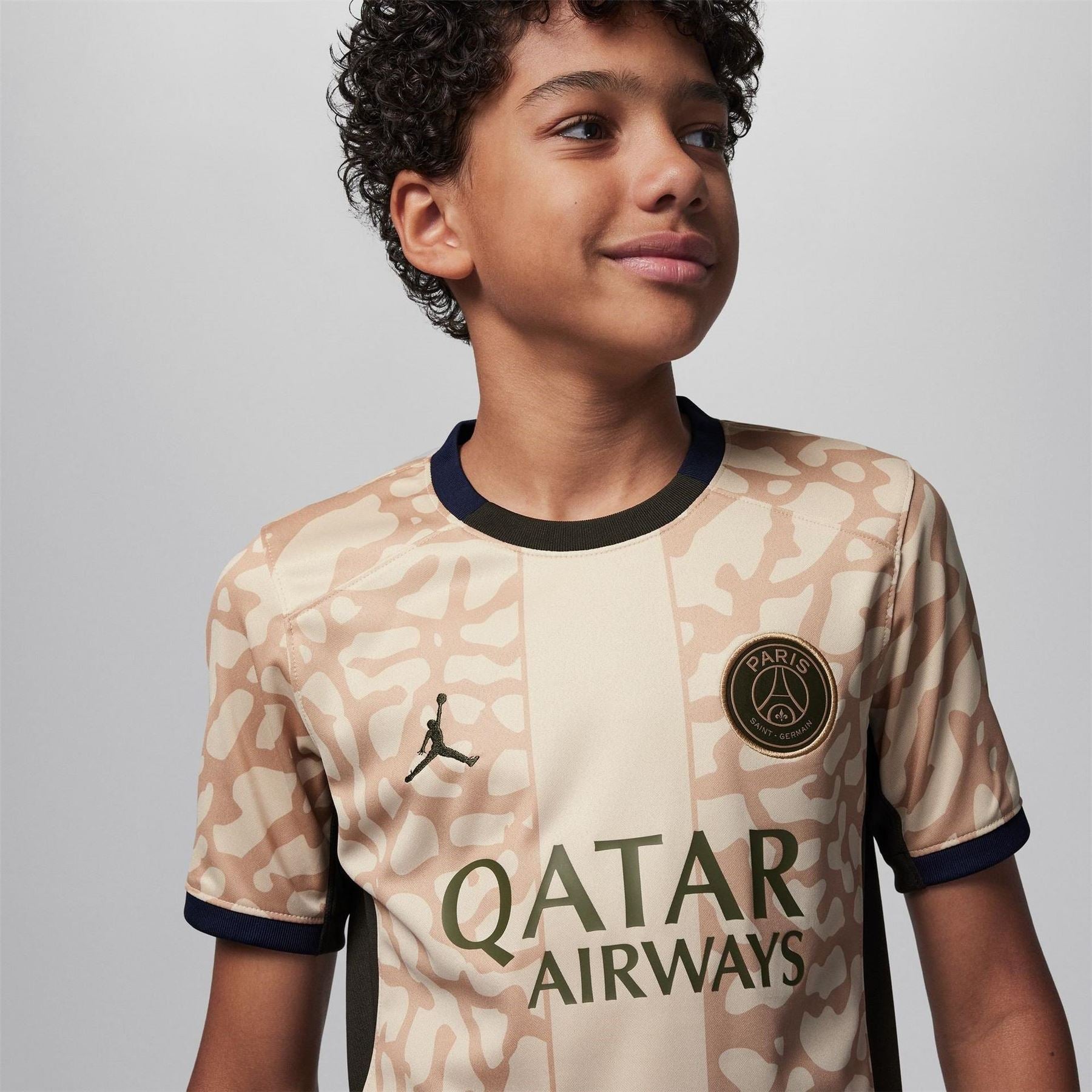 Nike Paris Saint Germain X Jordan Fourth Vapor Match Shirt 2023 2024 Juniors