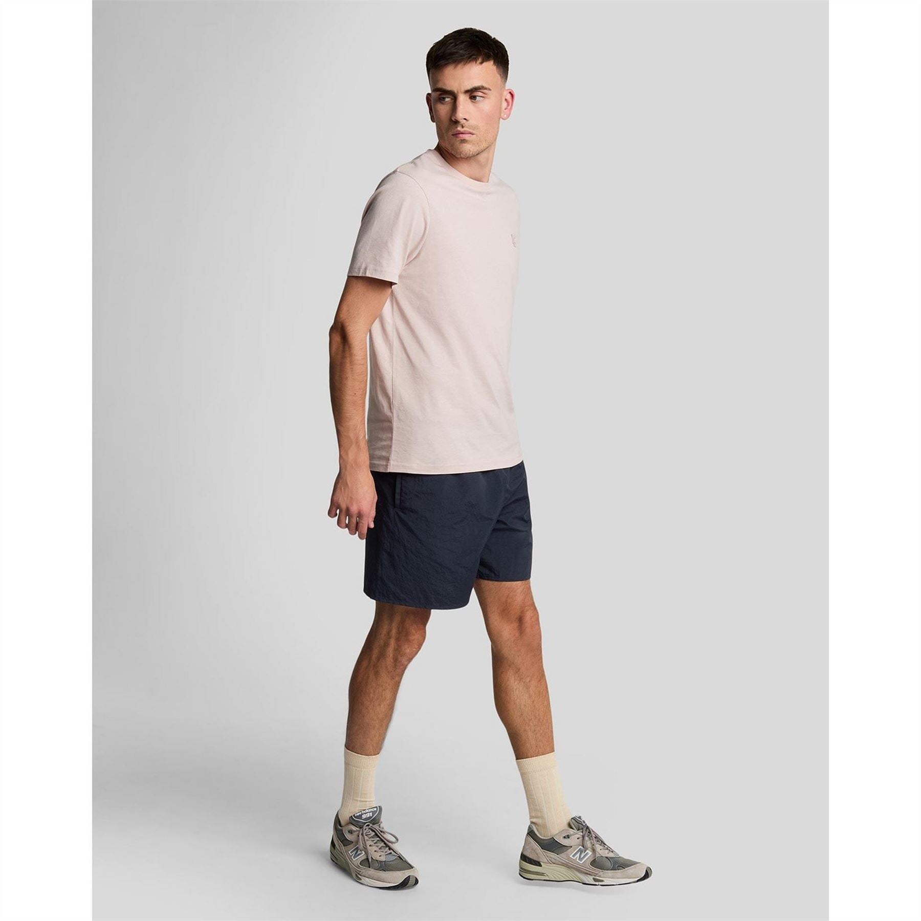 Lyle and Scott Plain Swimming Logo Print Shorts