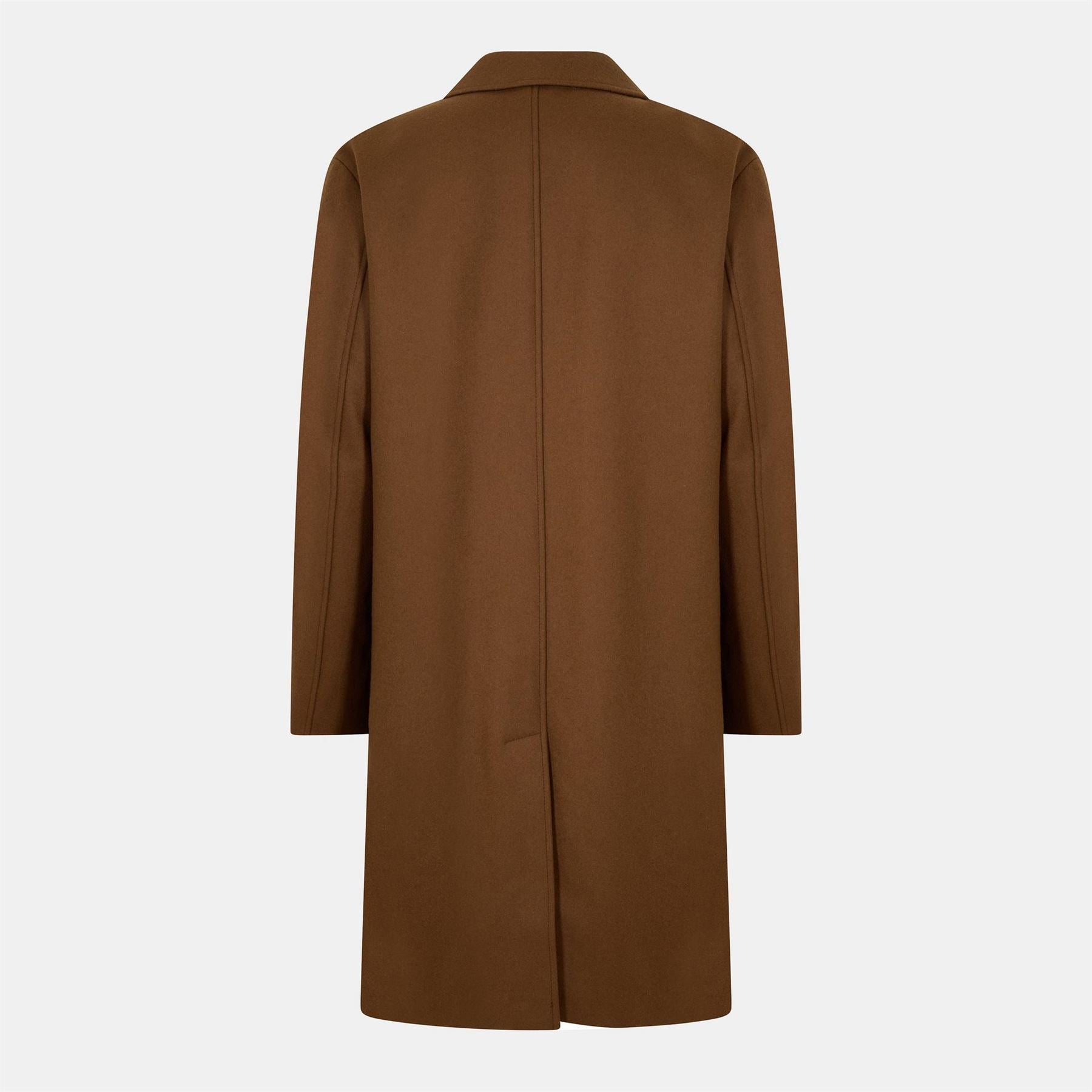 Hugo Solid Patterned Lapel Collared Overcoat
