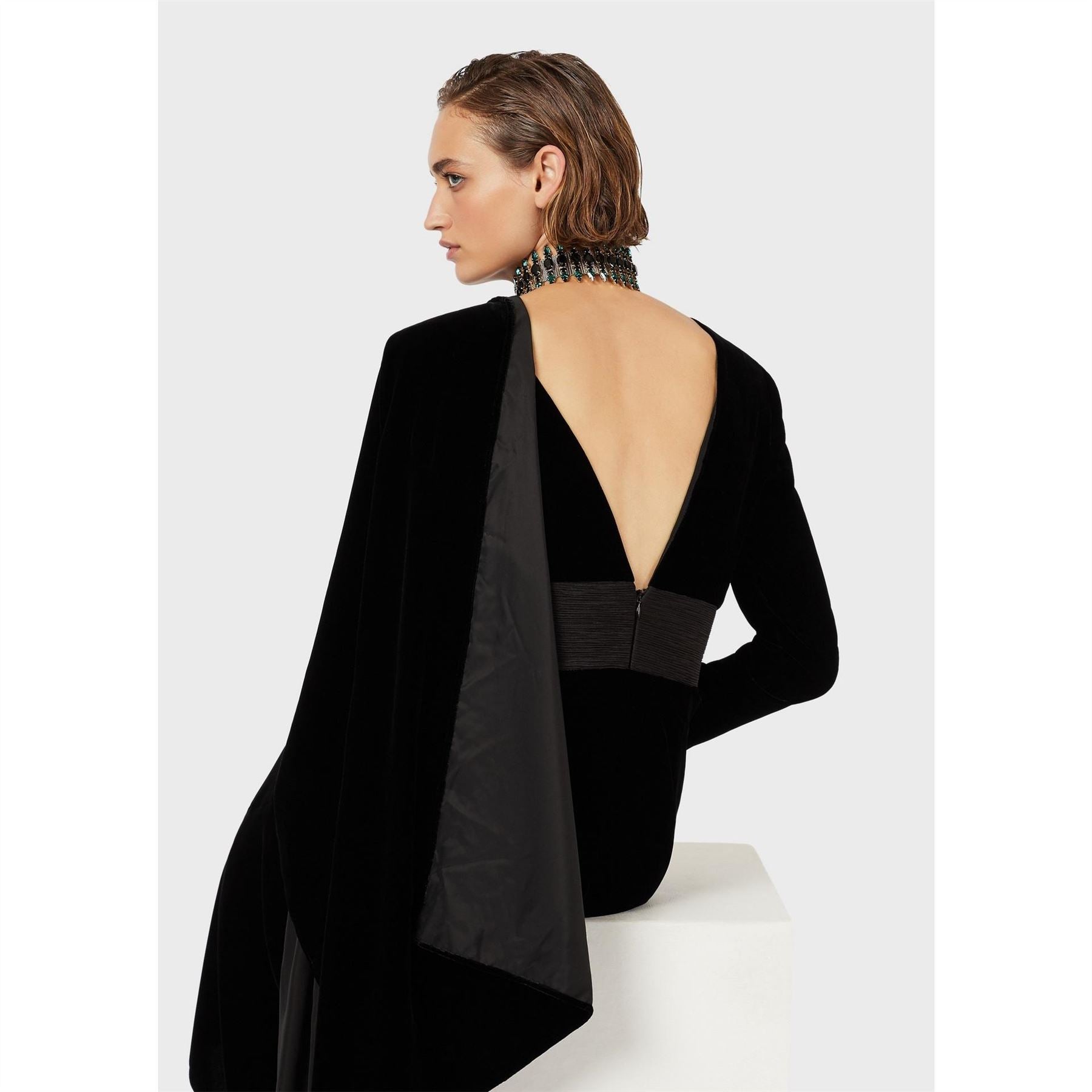 Emporio Armani Exposed Seam Maxi Dress