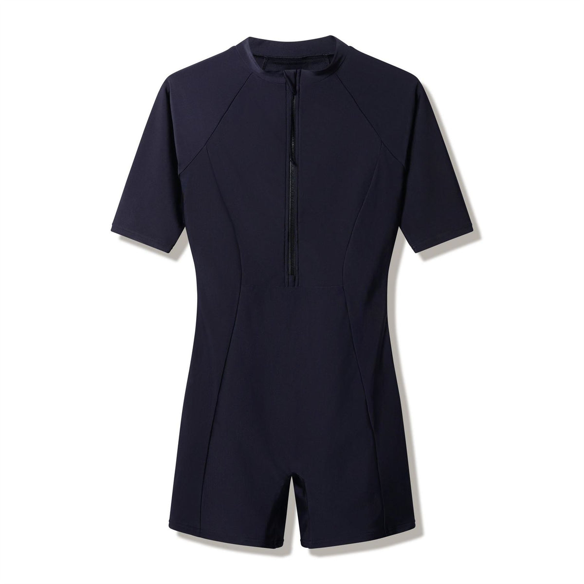 Speedo Short Sleeve Snug Fit Swimsuit with Front Zipper