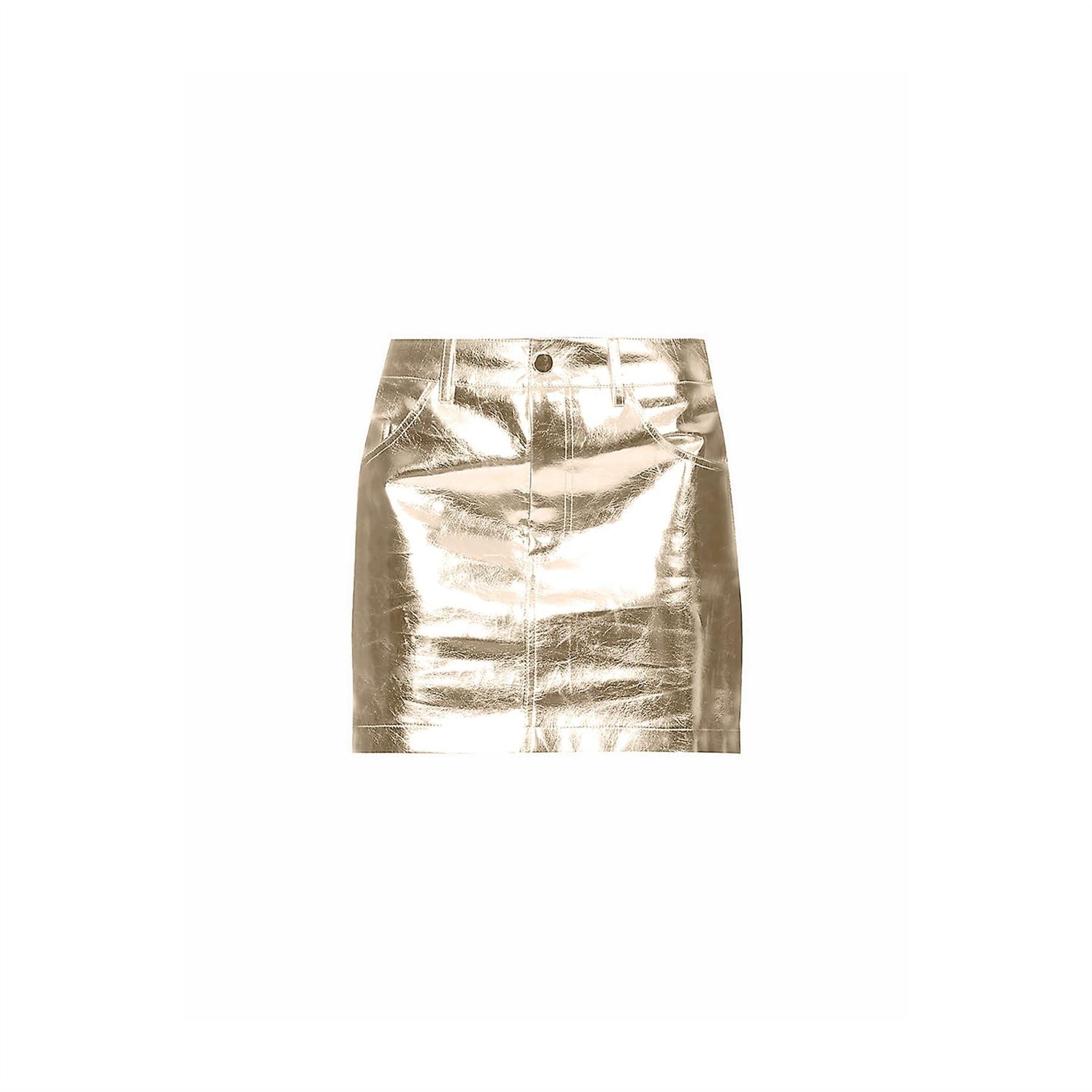 AmyLynn Metallic Patterned Mini 5 Pocket Skirt