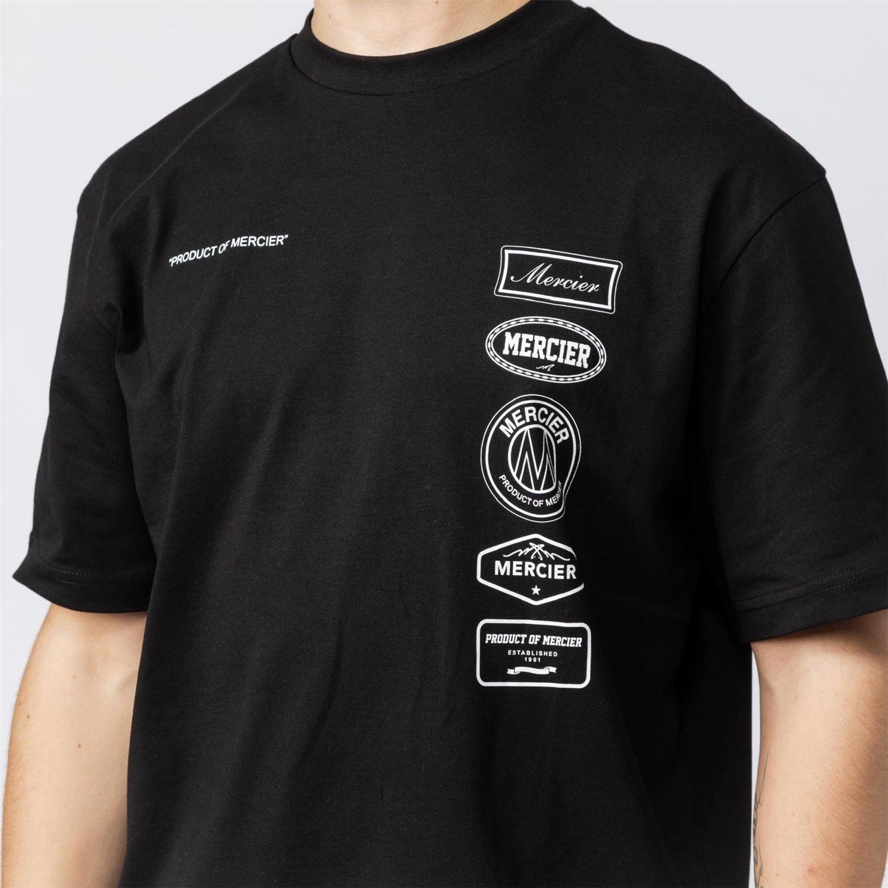 Mercier Badge Oversize Fit Crew Neck Short Sleeve T-Shirt