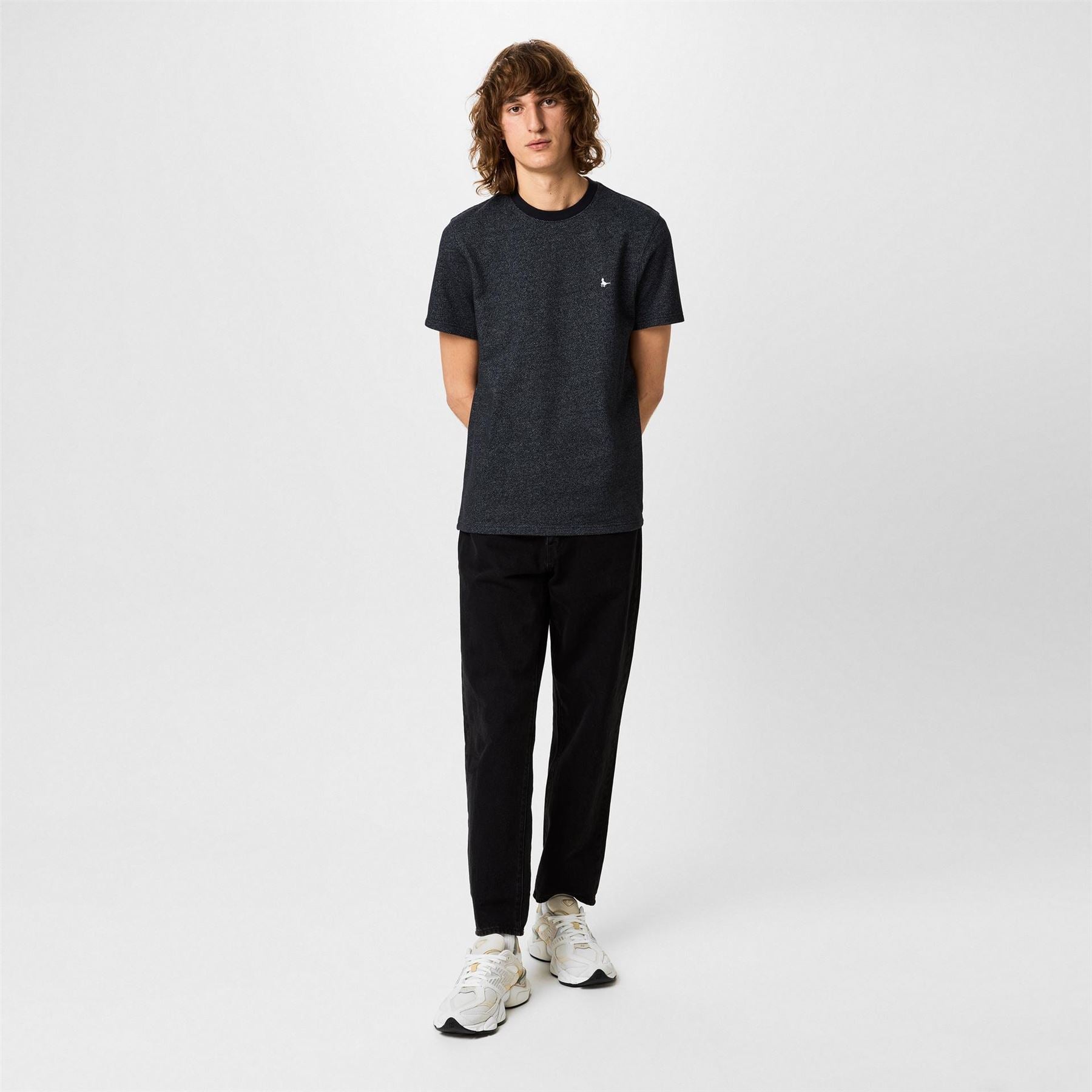 Jack Wills Ribbed Crew Neck Regular Fit T-Shirt