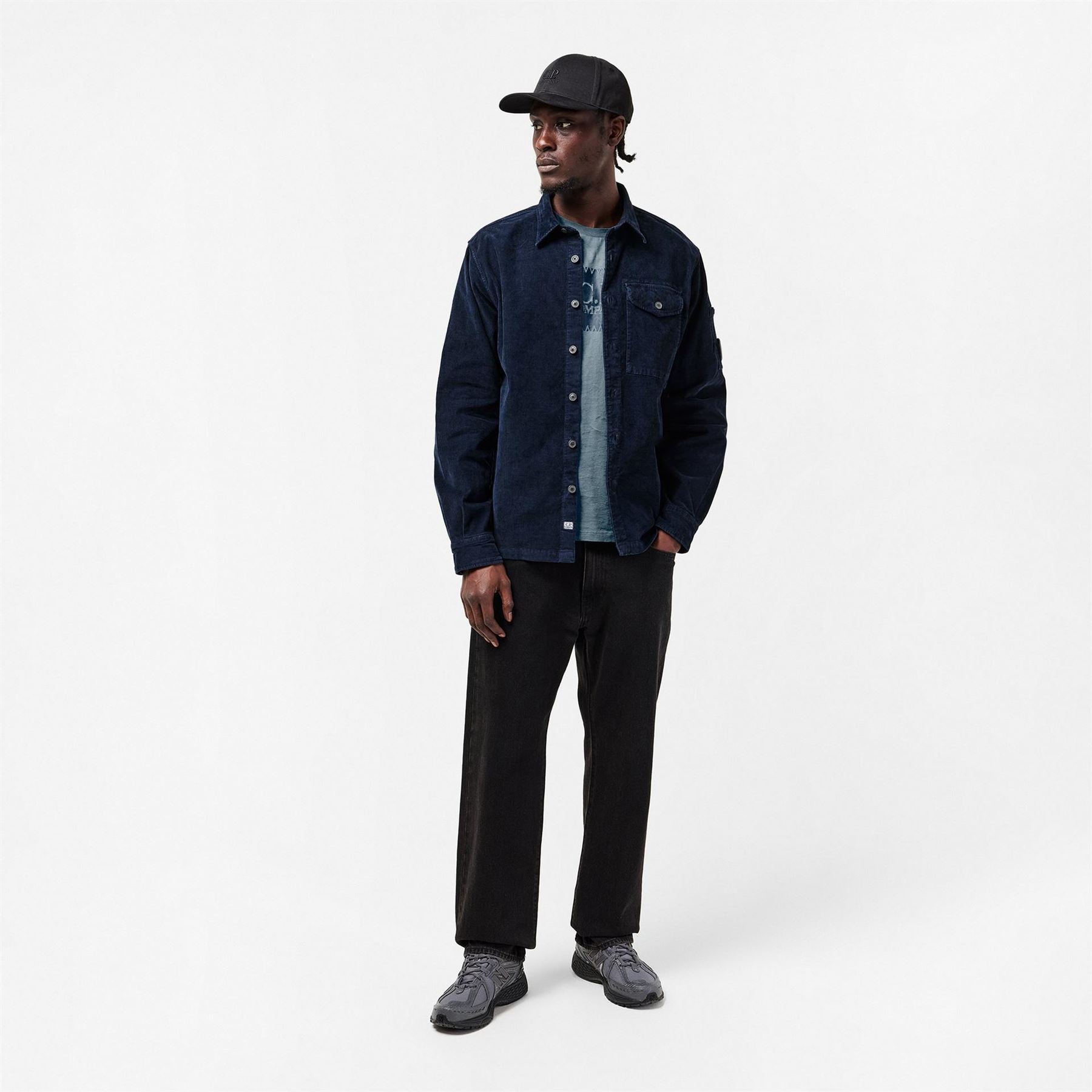 CP Company Lens Single Pocket Long Sleeve Corduroy Shirt