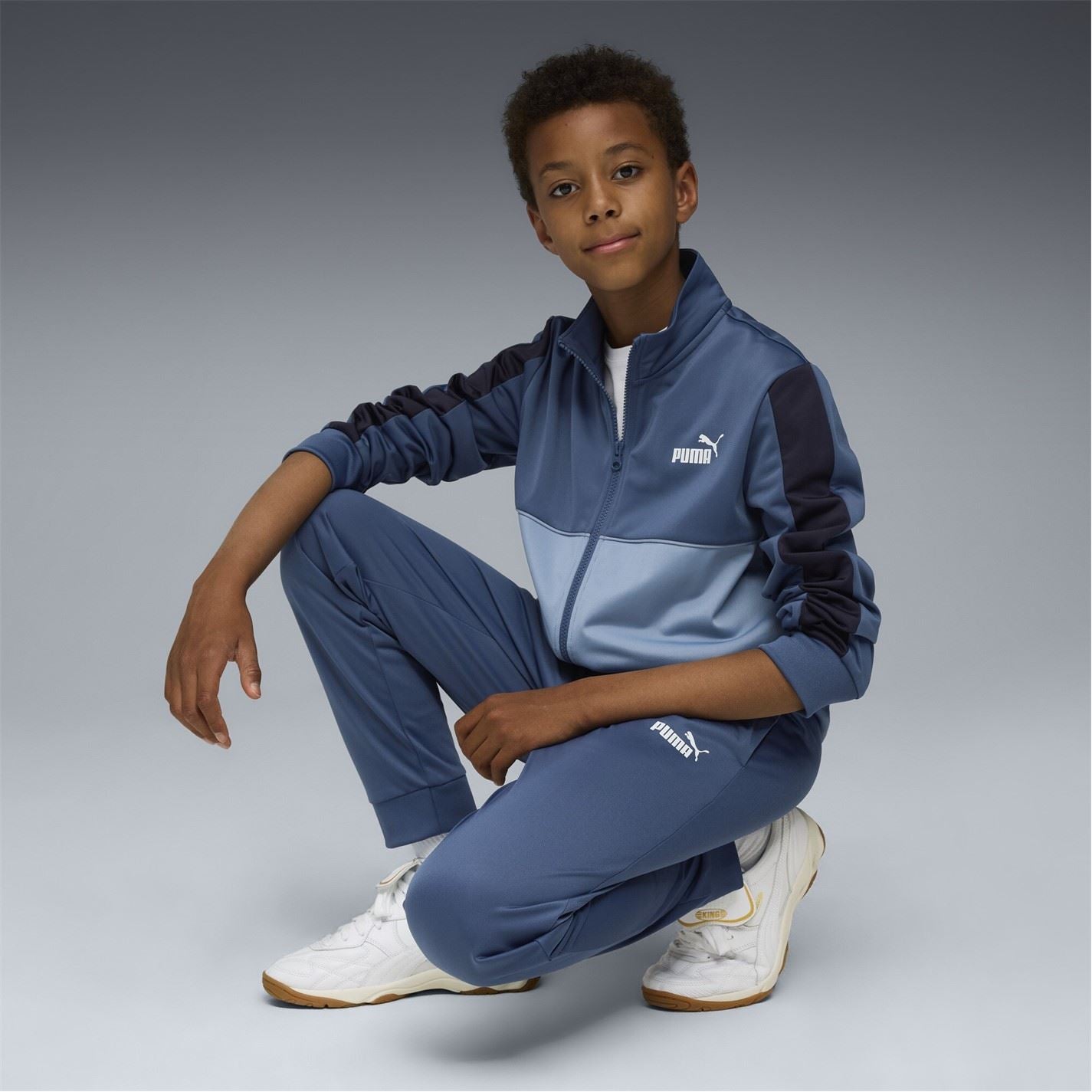 Puma Colour Block Poly Tracksuit Junior