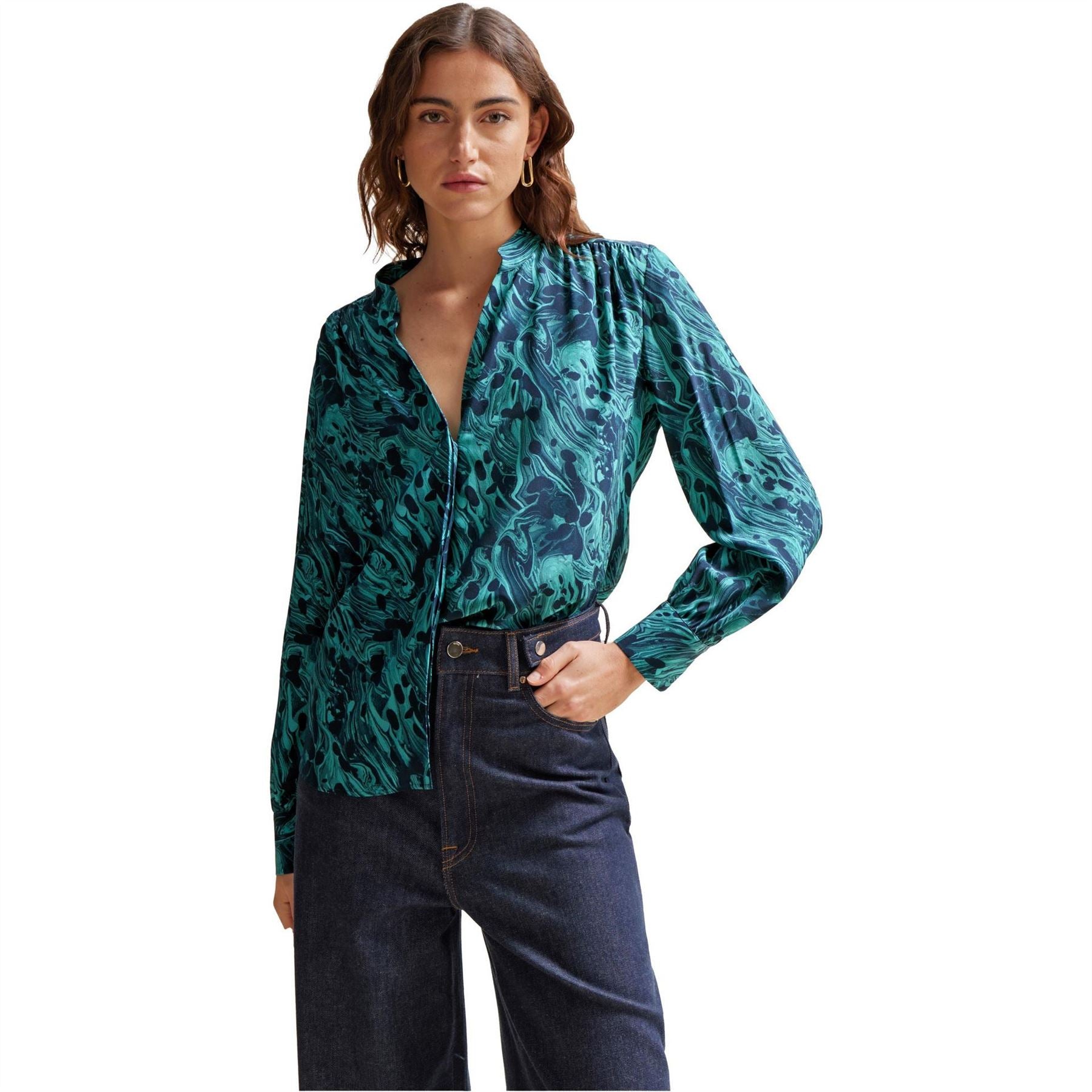 Boss Regular Fit Long Sleeve Blouse