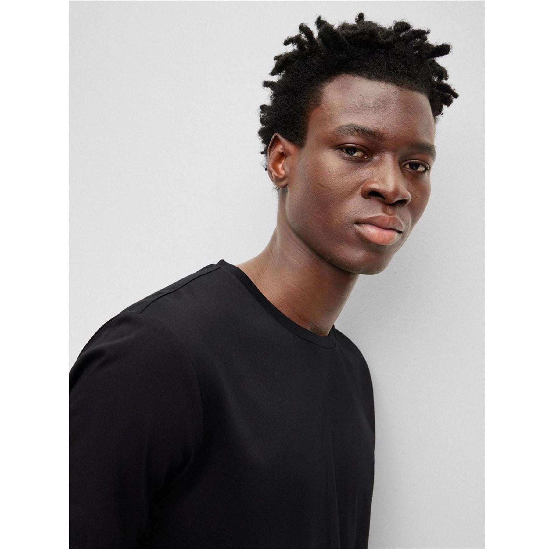 Boss Tessler 150 Black Cotton Short Sleeve Slim Fit T-Shirt